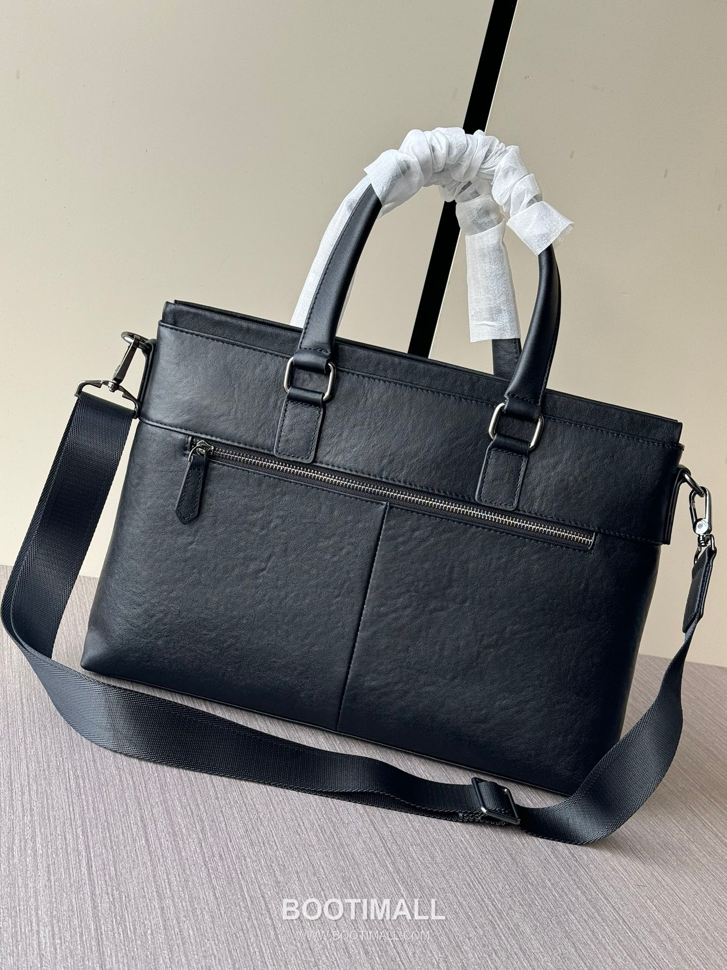 Prada 9942-1A Calfskin Briefcase Vegetable-Tanned Black 프라다 9942-1A 카프스킨 브리프케이스 베지터블 탠드 블랙 39cm 3