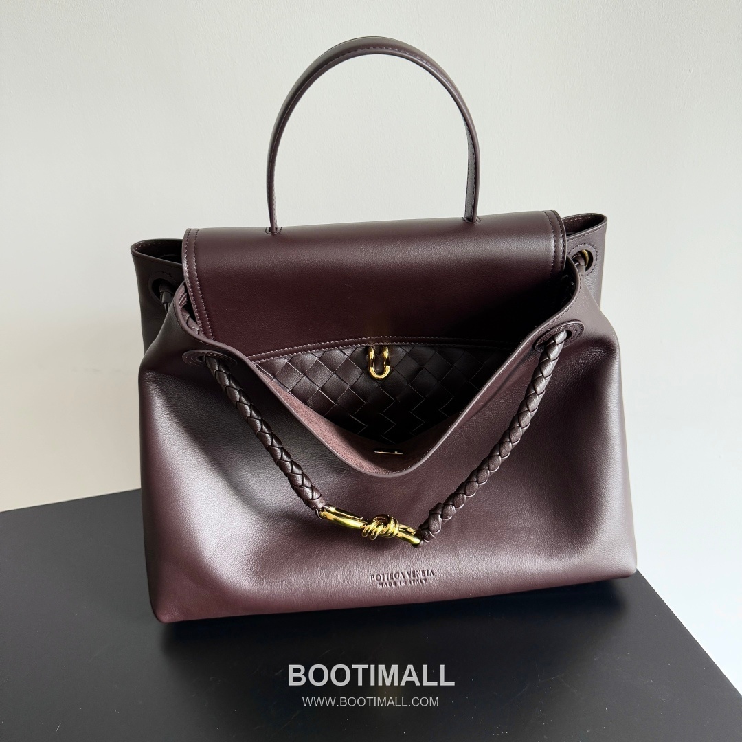 Bottega Veneta Ciao Intrecciato Knot Smooth Calfskin Top Handle Bag 보테가 베네타 차오 인트레치아토 노트 스무스 카프스킨 탑핸들백 34cm 11