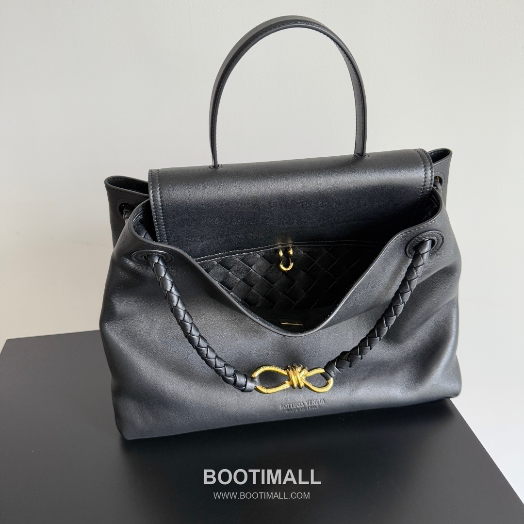 Bottega Veneta Ciao Intrecciato Knot Smooth Calfskin Top Handle Bag 보테가 베네타 차오 인트레치아토 노트 스무스 카프스킨 탑핸들백 34cm 11