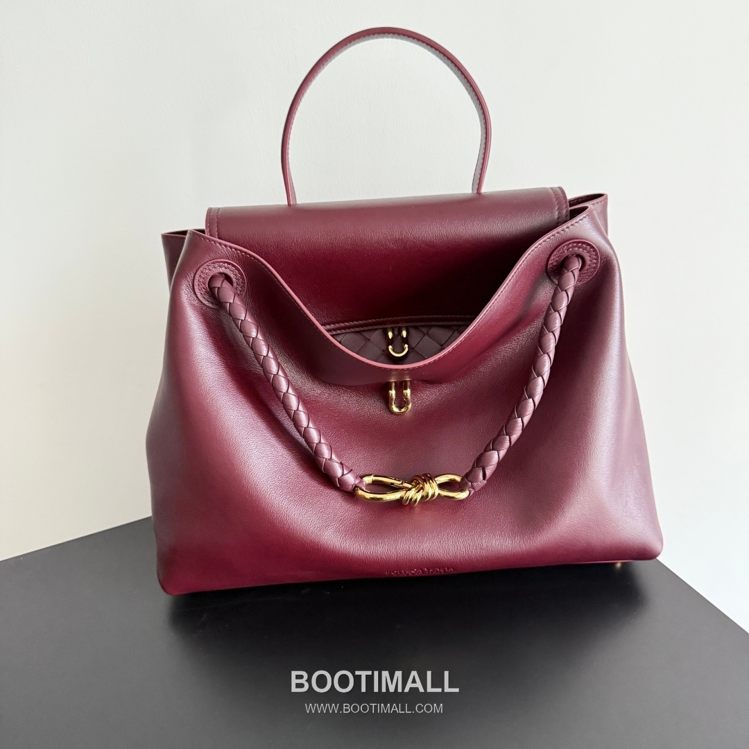 Bottega Veneta Ciao Intrecciato Knot Smooth Calfskin Top Handle Bag 보테가 베네타 차오 인트레치아토 노트 스무스 카프스킨 탑핸들백 34cm 11