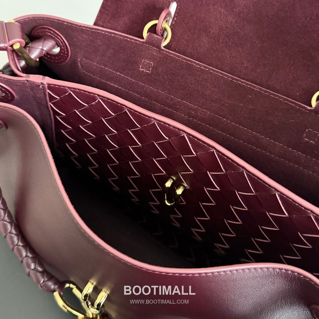 Bottega Veneta Ciao Intrecciato Knot Smooth Calfskin Top Handle Bag 보테가 베네타 차오 인트레치아토 노트 스무스 카프스킨 탑핸들백 34cm 15