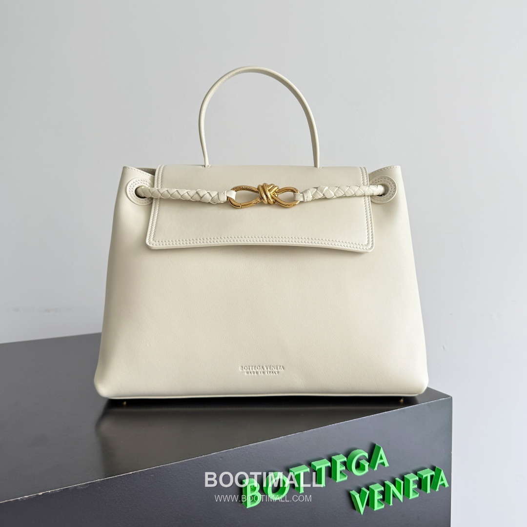 Bottega Veneta Ciao Intrecciato Knot Smooth Calfskin Top Handle Bag 보테가 베네타 차오 인트레치아토 노트 스무스 카프스킨 탑핸들백 34cm 11