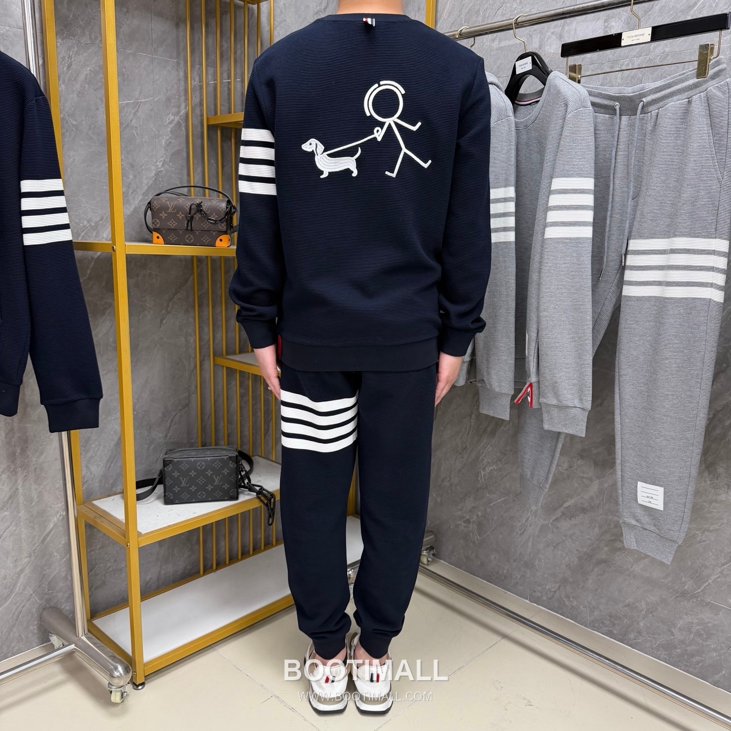 Thom Browne Ottoman 4-Bar Trousers Cotton Blue 톰브라운 오스만 4바 트라우저 코튼 블루 2