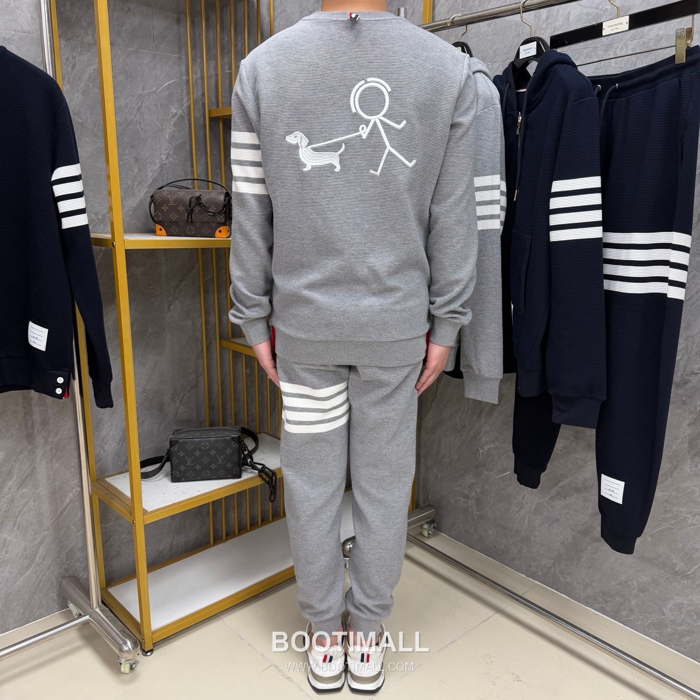 Thom Browne Ottoman 4-Bar Trousers Cotton Blue 톰브라운 오스만 4바 트라우저 코튼 블루 4