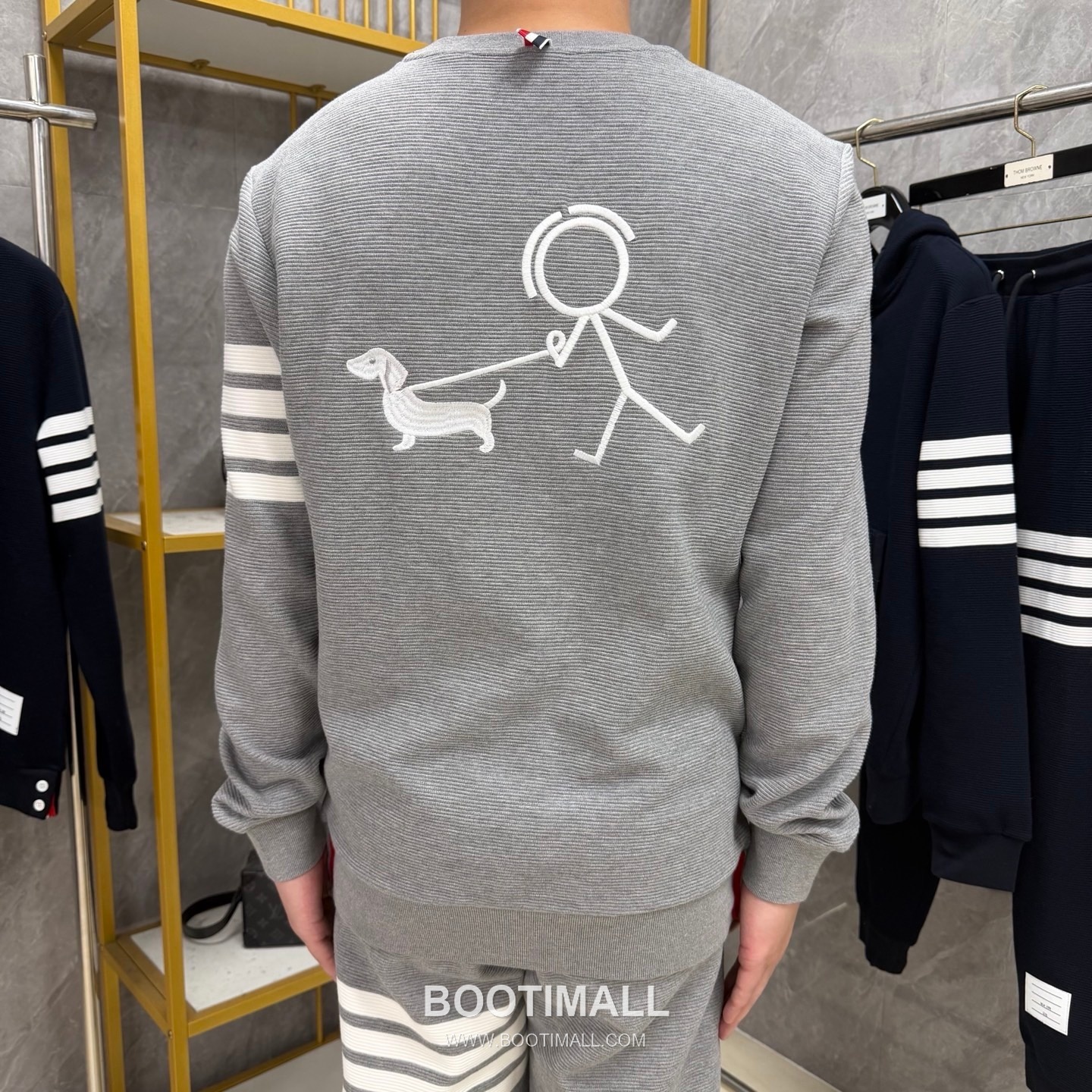 Thom Browne Stickman Dog 4-Bar Sweatshirt Cotton Blue 톰브라운 스틱맨 도그 4바 스웨트셔츠 코튼 블루 3