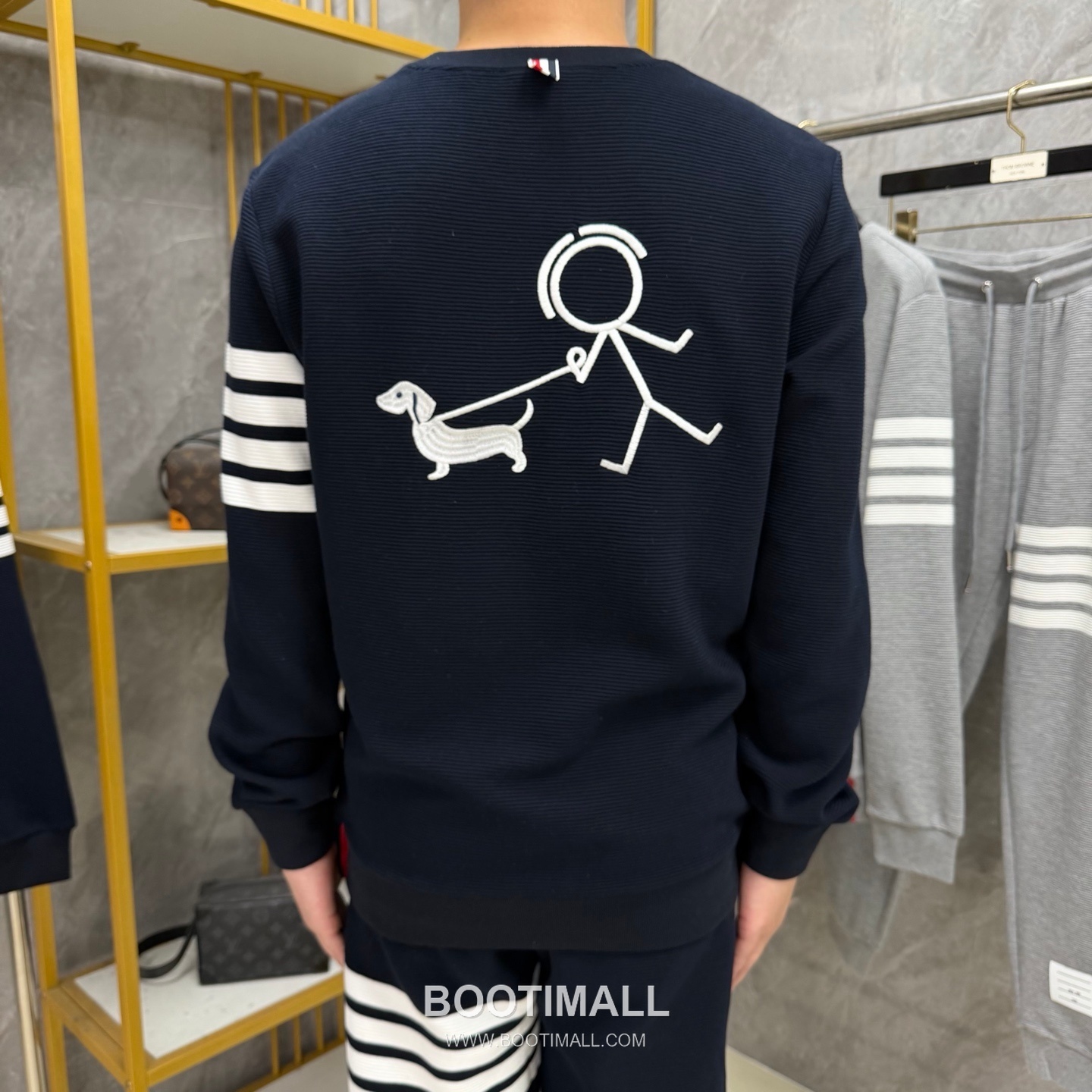 Thom Browne Stickman Dog 4-Bar Sweatshirt Cotton Blue 톰브라운 스틱맨 도그 4바 스웨트셔츠 코튼 블루 3