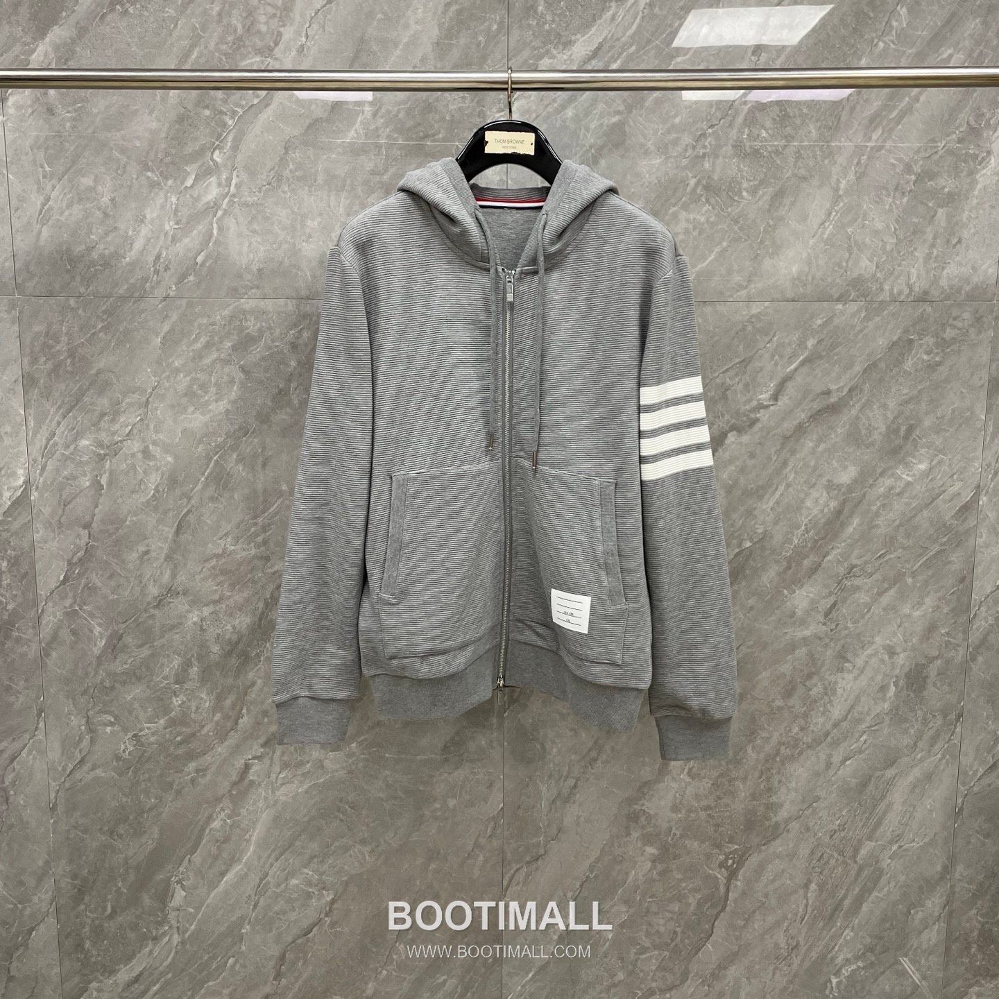 Thom Browne Stickman Dog 4-Stripe Outerwear Cotton Blue Hoodie 톰브라운 스틱맨 도그 4스트라이프 아우터 코튼 블루 후드 6