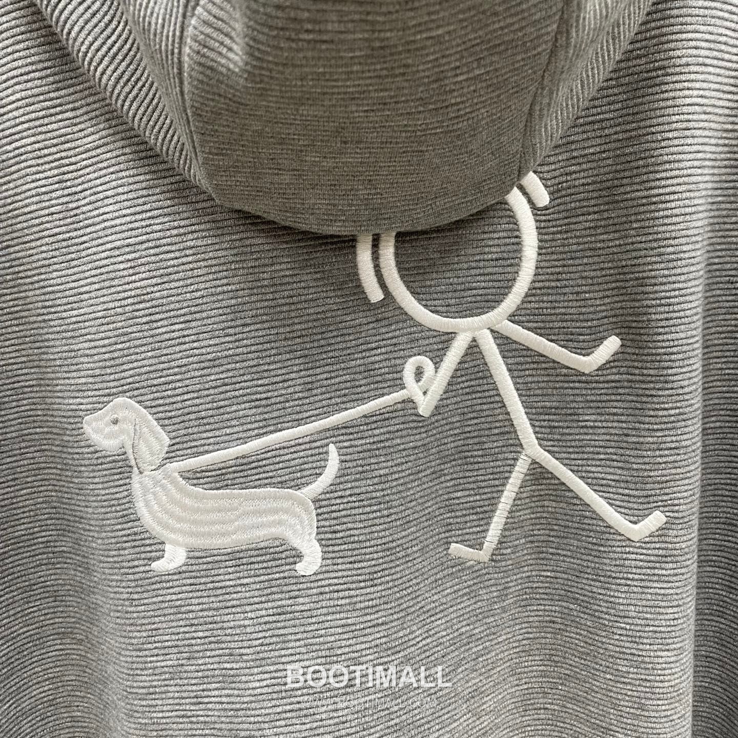 Thom Browne Stickman Dog 4-Stripe Outerwear Cotton Blue Hoodie 톰브라운 스틱맨 도그 4스트라이프 아우터 코튼 블루 후드 12