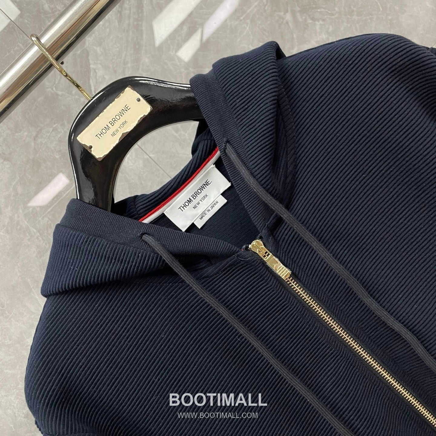 Thom Browne Stickman Dog 4-Stripe Outerwear Cotton Blue Hoodie 톰브라운 스틱맨 도그 4스트라이프 아우터 코튼 블루 후드 8
