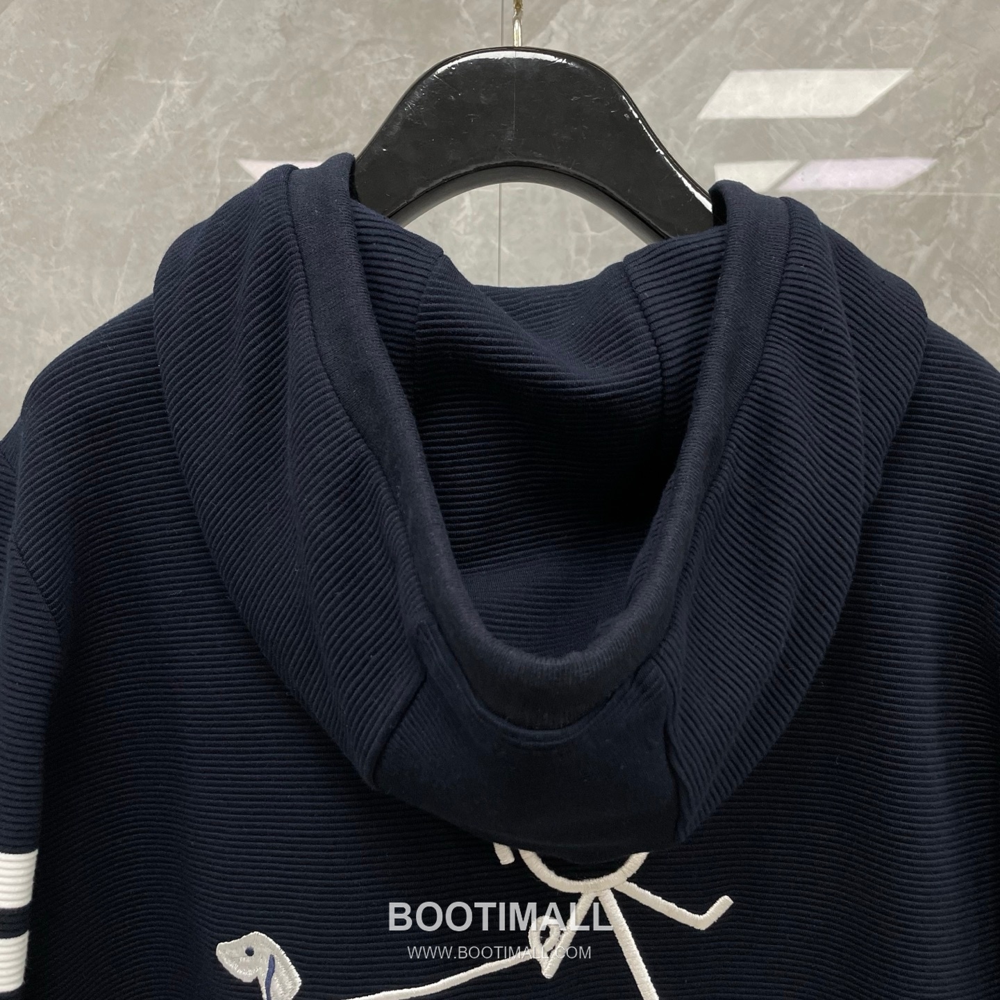 Thom Browne Stickman Dog 4-Stripe Outerwear Cotton Blue Hoodie 톰브라운 스틱맨 도그 4스트라이프 아우터 코튼 블루 후드 11