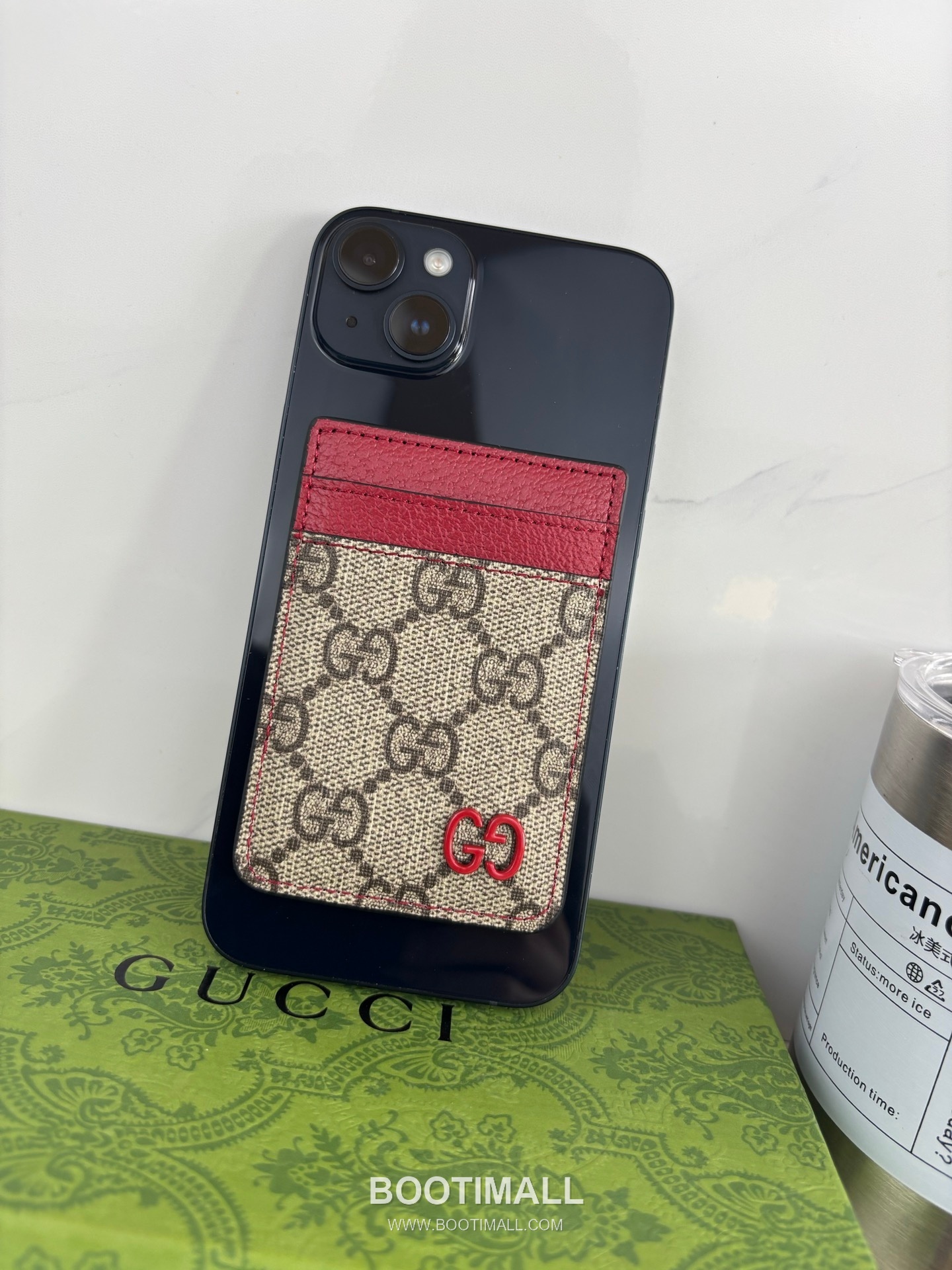 Gucci GG Supreme Bicolor Coated Canvas Pink Card Holder 구찌 GG 수프림 바이컬러 817197 코티드 캔버스 핑크 카드홀더 9.5cm 3