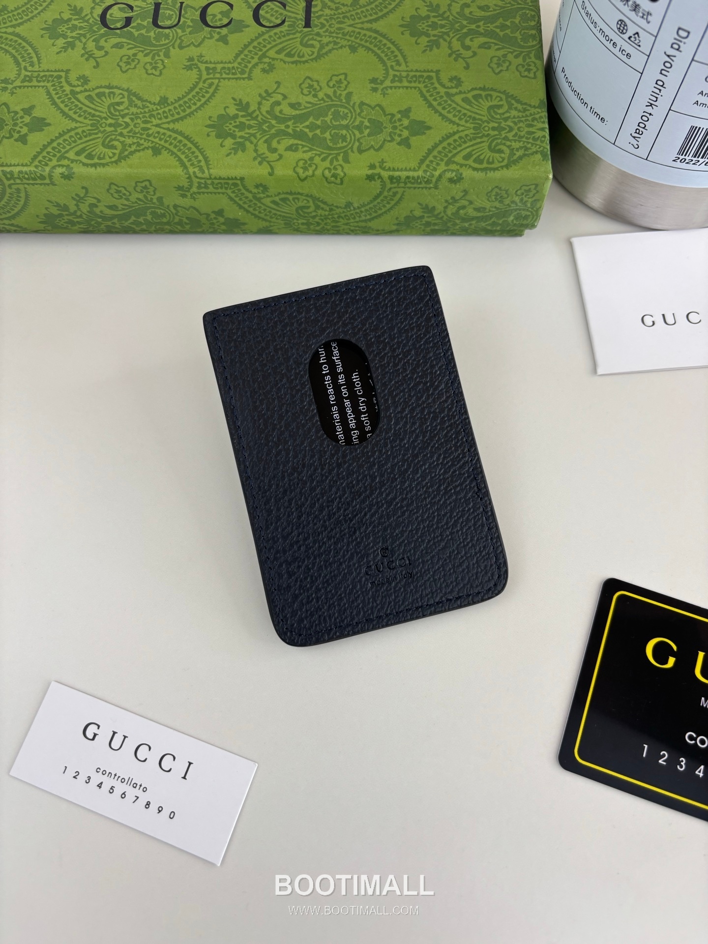 Gucci GG Supreme Bicolor GG Canvas Green Card Holder 구찌 GG 수프림 바이컬러 817197 캔버스 그린 카드홀더 9.5cm 2