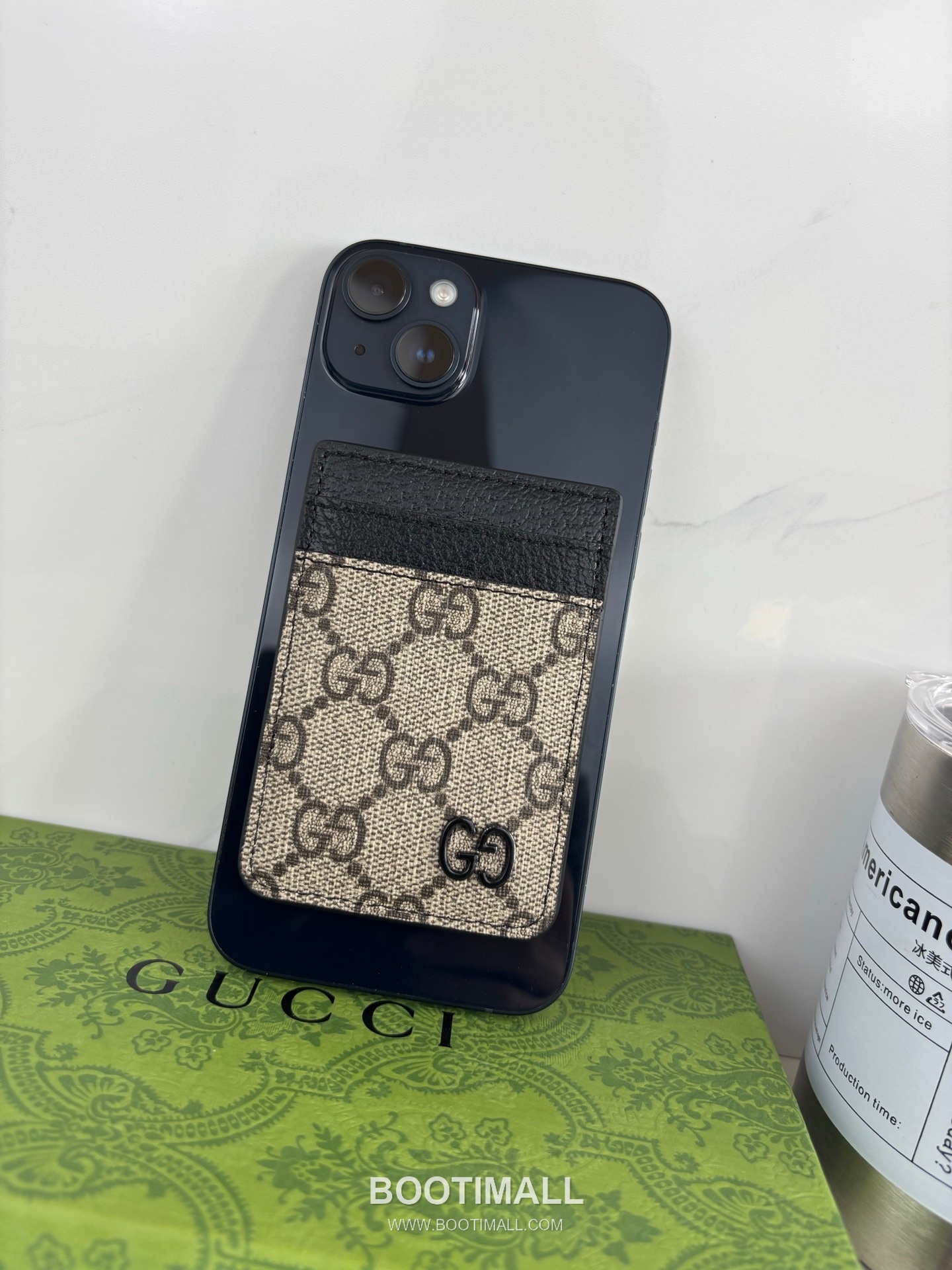 Gucci GG Supreme Bicolor Coated Canvas Pink Card Holder 구찌 GG 수프림 바이컬러 817197 코티드 캔버스 핑크 카드홀더 9.5cm 3