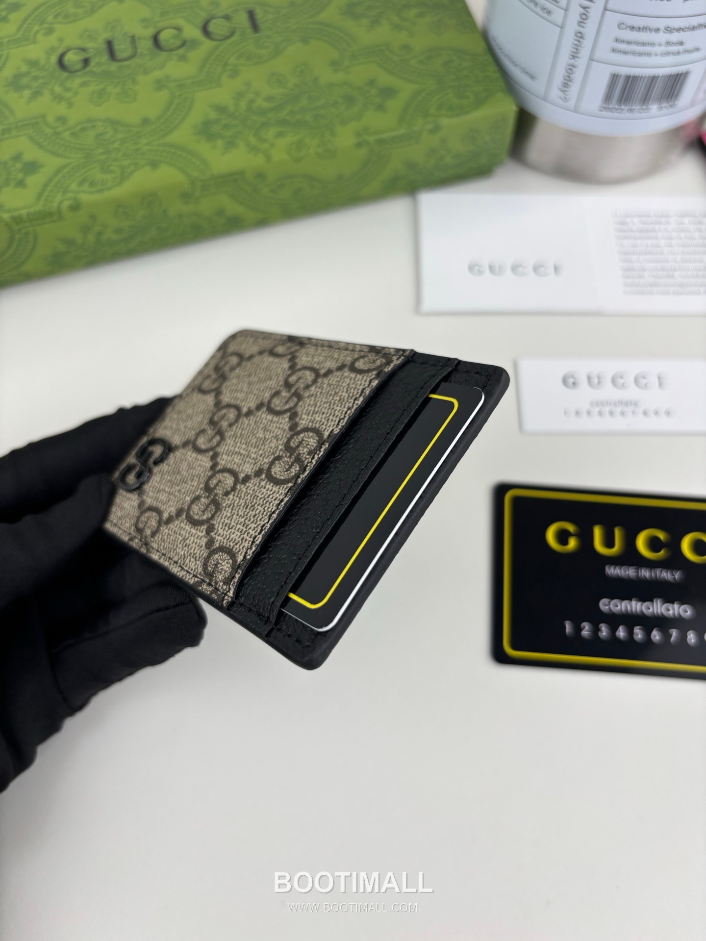 Gucci GG Supreme Bicolor Coated Canvas Pink Card Holder 구찌 GG 수프림 바이컬러 817197 코티드 캔버스 핑크 카드홀더 9.5cm 5