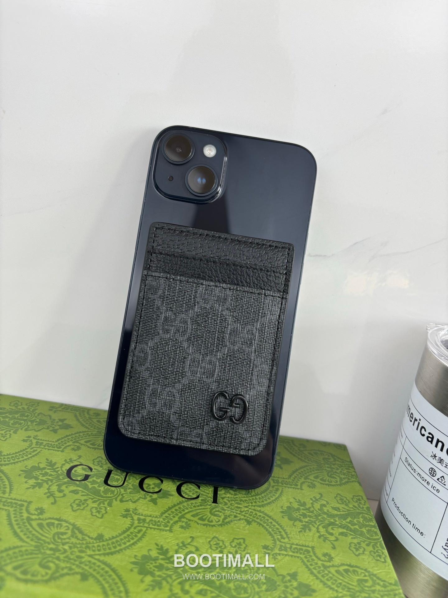 Gucci GG Supreme Magnetic GG Canvas Black Card Holder 구찌 GG 수프림 마그네틱 817197 캔버스 블랙 카드홀더 10cm 3