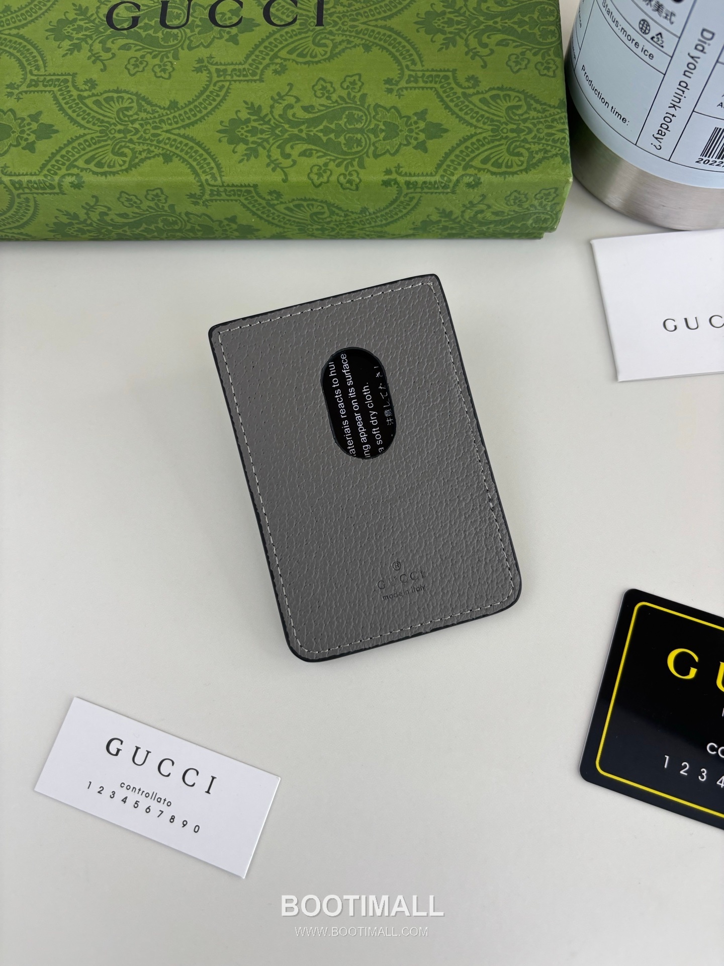 Gucci GG Supreme Two-Tone 817197 GG Canvas Blue Card Holder 구찌 GG 수프림 투톤 817197 캔버스 블루 카드홀더 9.5cm 2
