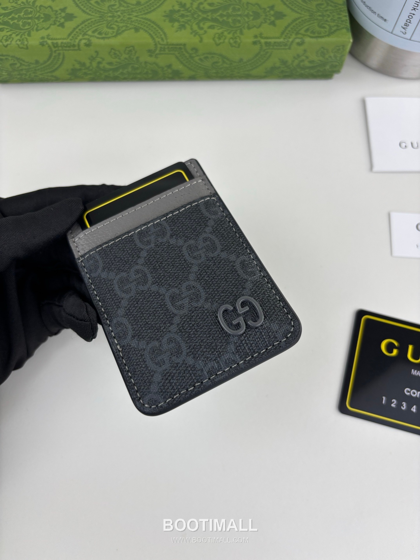 Gucci GG Supreme Two-Tone 817197 GG Canvas Blue Card Holder 구찌 GG 수프림 투톤 817197 캔버스 블루 카드홀더 9.5cm 4