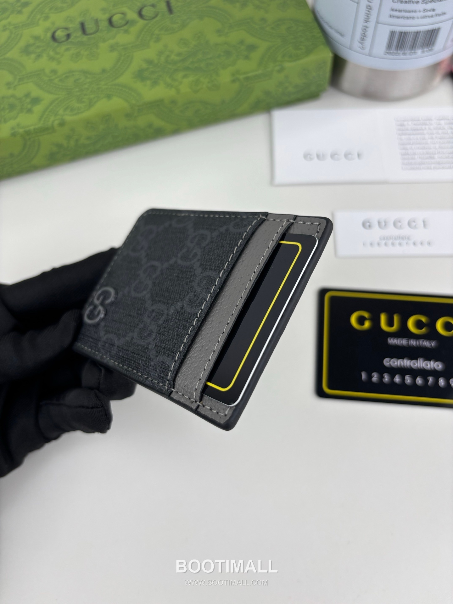 Gucci GG Supreme Two-Tone 817197 GG Canvas Blue Card Holder 구찌 GG 수프림 투톤 817197 캔버스 블루 카드홀더 9.5cm 5