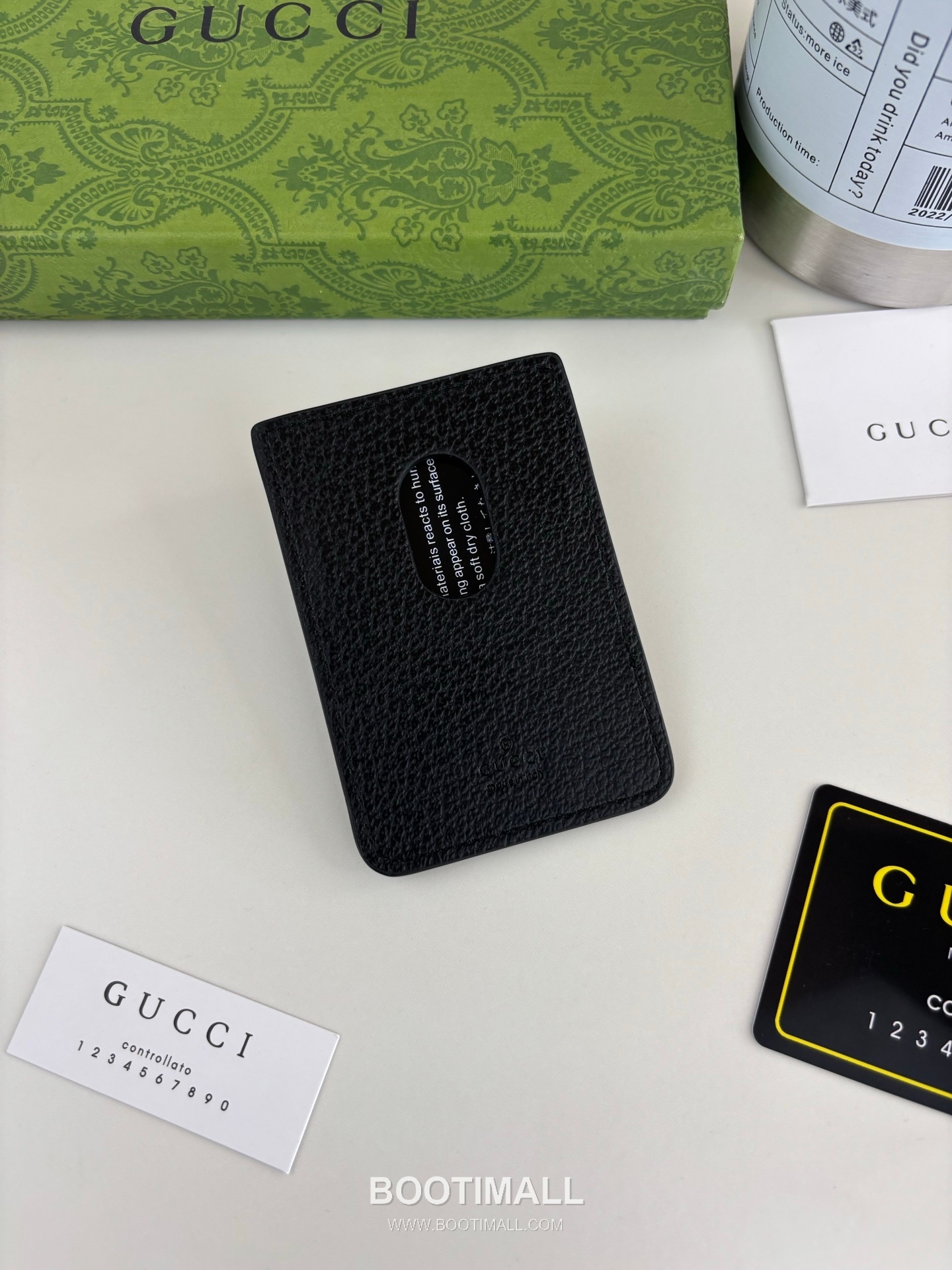Gucci GG Supreme Magnetic Card Holder 817197 GG Canvas White 구찌 GG 수프림 마그네틱 카드 홀더 817197 캔버스 화이트 10cm 2