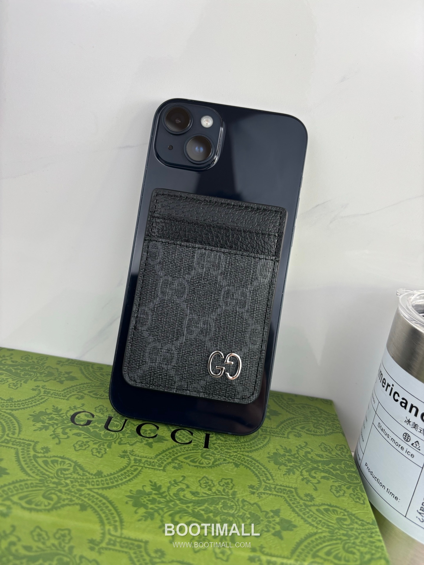 Gucci GG Supreme Magnetic Card Holder 817197 GG Canvas White 구찌 GG 수프림 마그네틱 카드 홀더 817197 캔버스 화이트 10cm 3