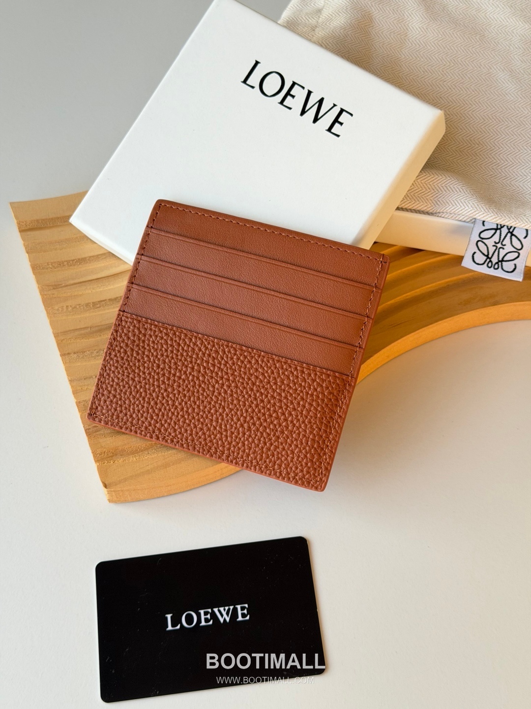 Loewe 2025 Upgrade Card Case Litchi-Grain Cowhide Holder 로에베 2025 업그레이드 L1150 카드 케이스 리치패턴 소가죽 10cm 2