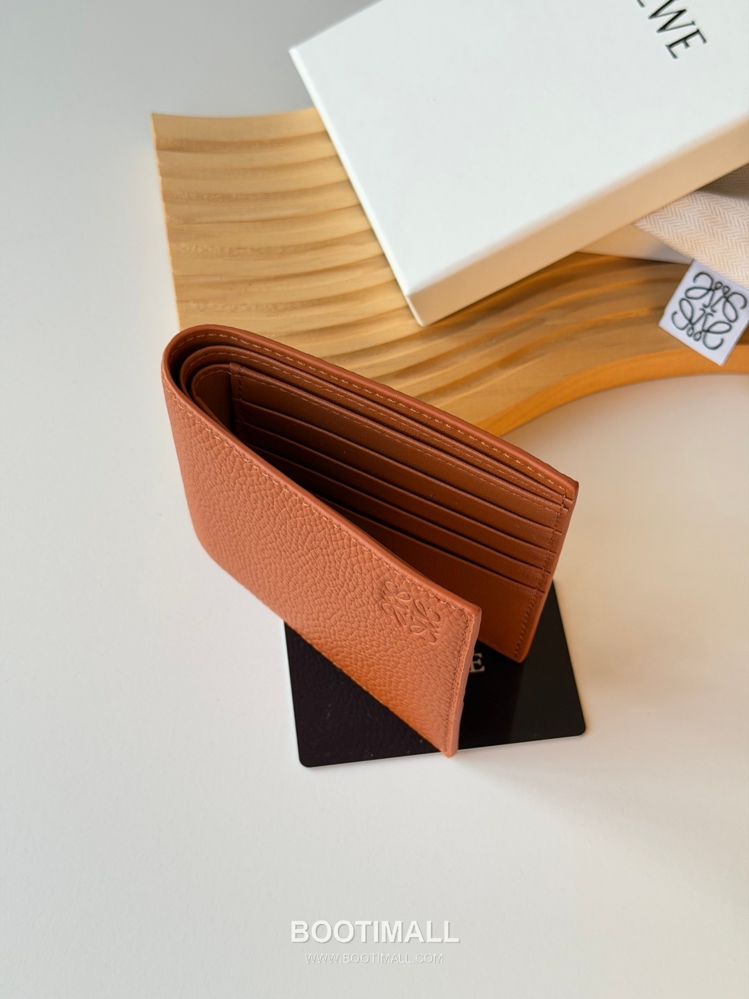 Loewe Puzzle Geometric Grained Cowhide Leather Bi-Fold Wallet 로에베 퍼즐 지오메트릭 L1147 그레인드 소가죽 반지갑 11cm 5