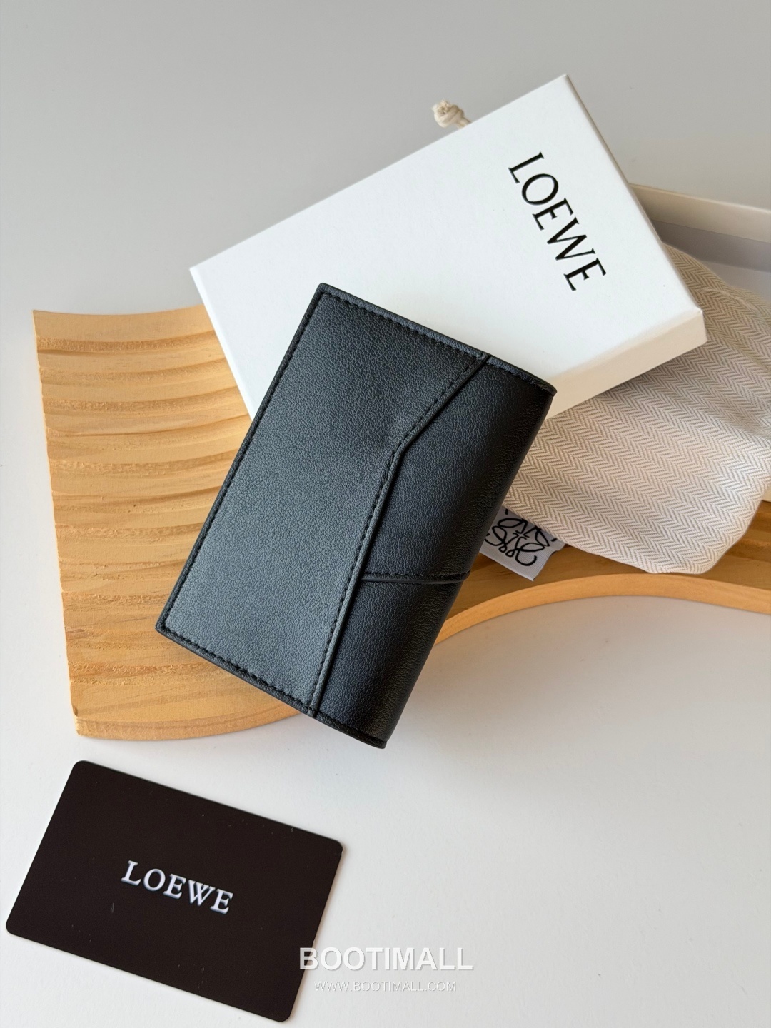 Loewe Puzzle Geometric Smooth Calfskin Black Card Holder 로에베 퍼즐 지오메트릭 L1132 스무스 카프스킨 블랙 카드홀더 11cm 2
