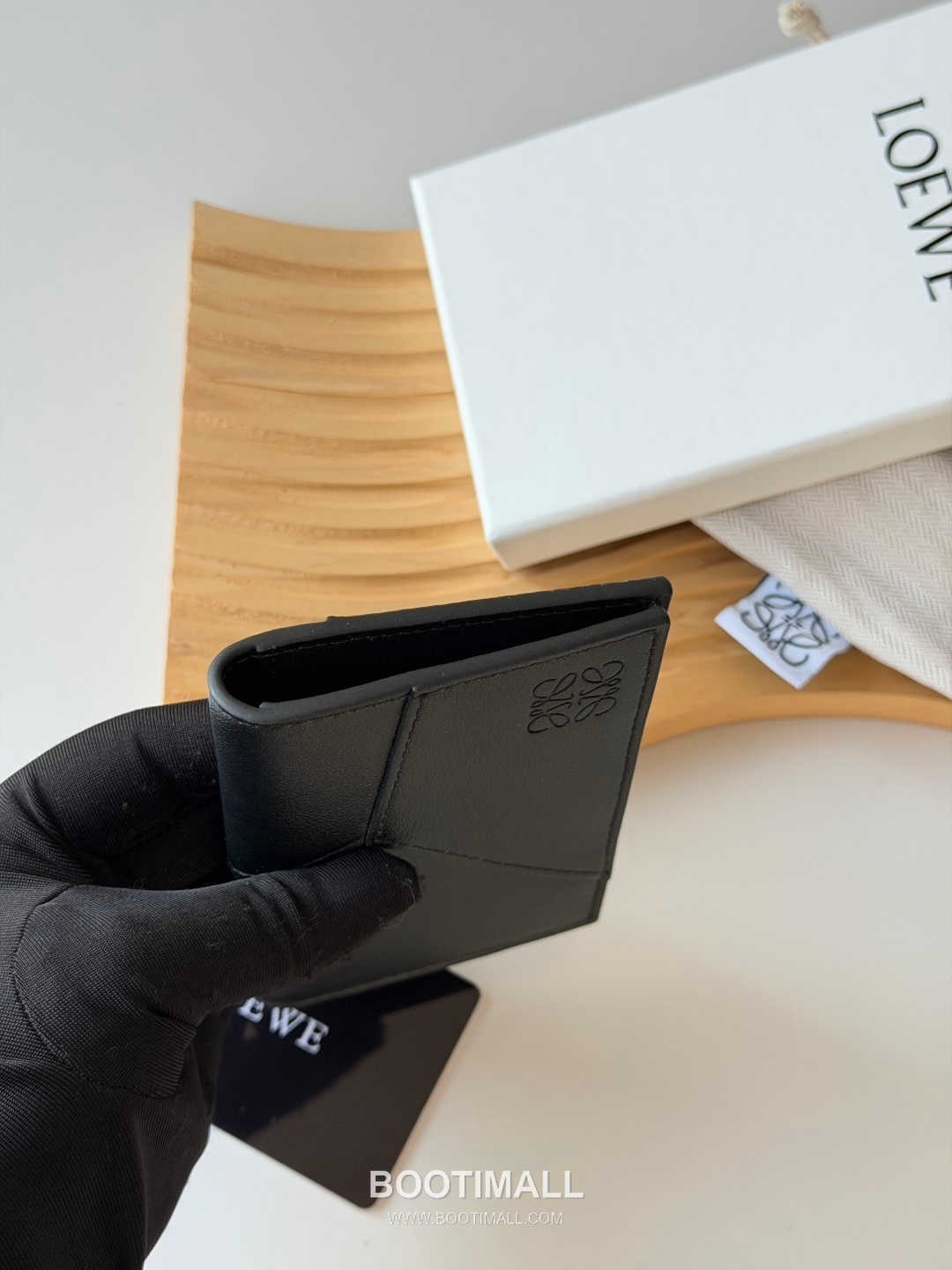 Loewe Puzzle Geometric Smooth Calfskin Black Card Holder 로에베 퍼즐 지오메트릭 L1132 스무스 카프스킨 블랙 카드홀더 11cm 4