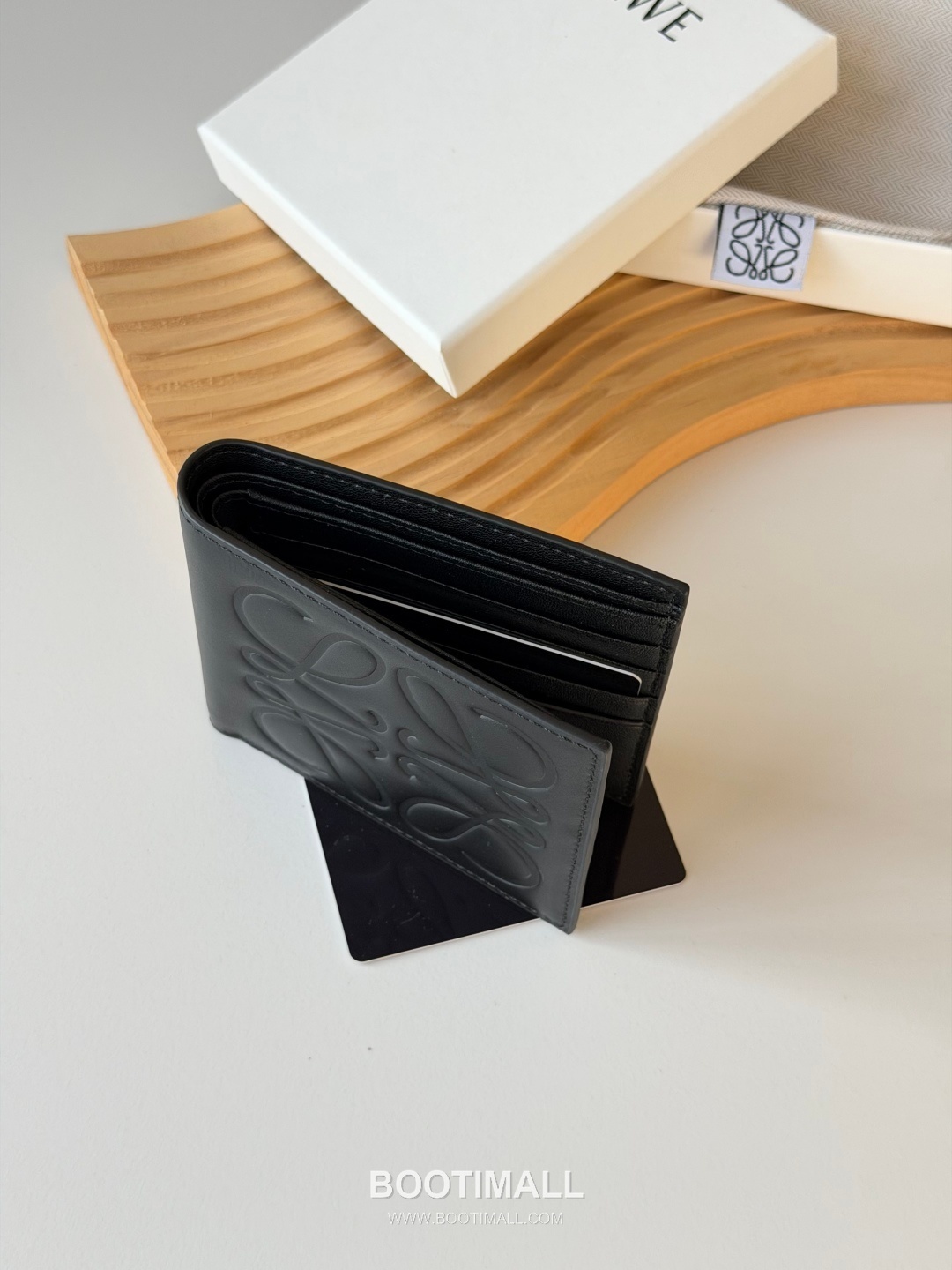 Loewe Puzzle Geometric Embossed Cowhide Leather Short Wallet 로에베 퍼즐 지오메트릭 L1140 엠보스드 소가죽 반지갑 11cm 5