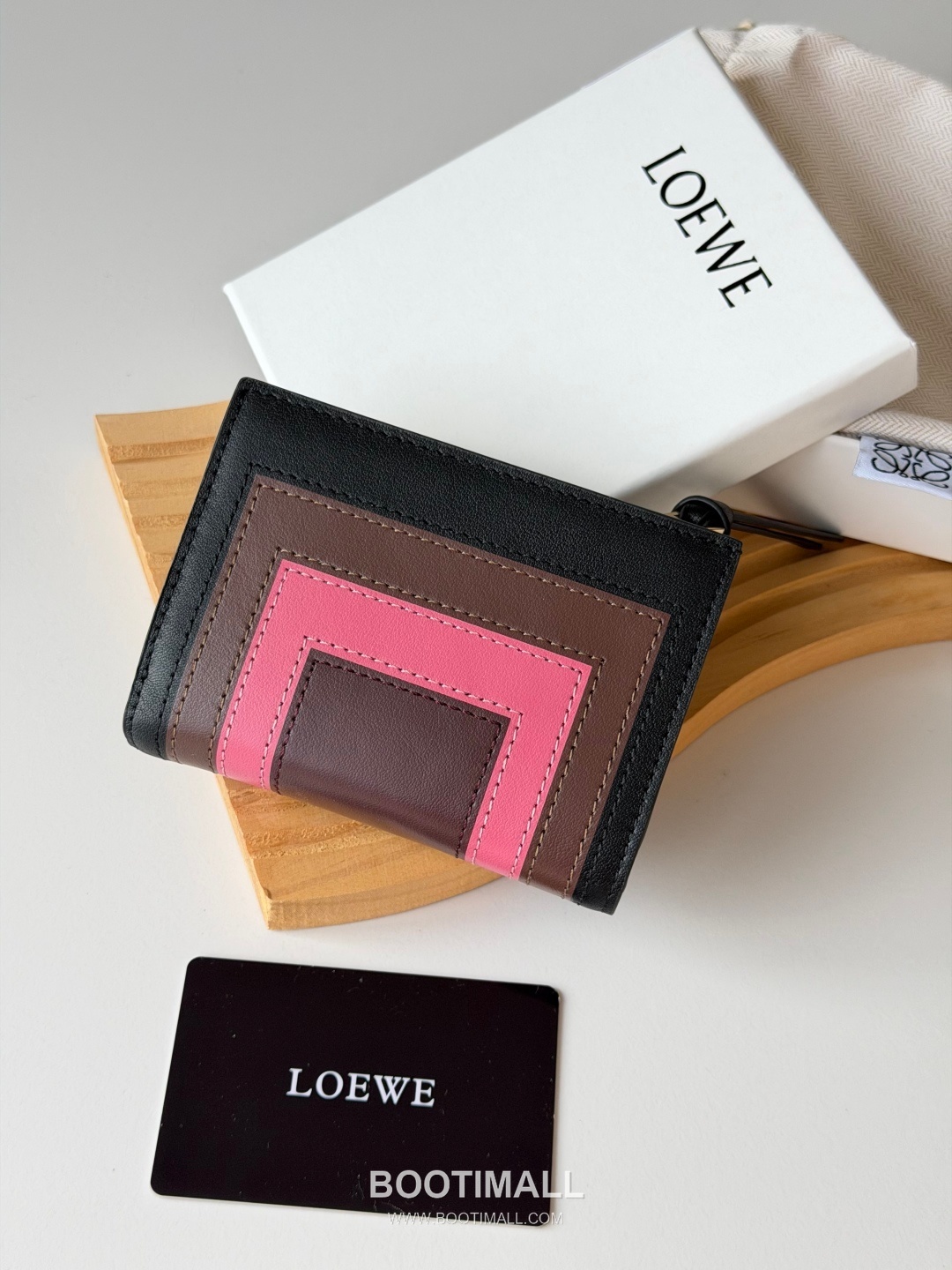 Loewe Bicolor Bifold Calfskin Wallet 로에베 L1143 바이컬러 반지갑 카프스킨 12cm 3