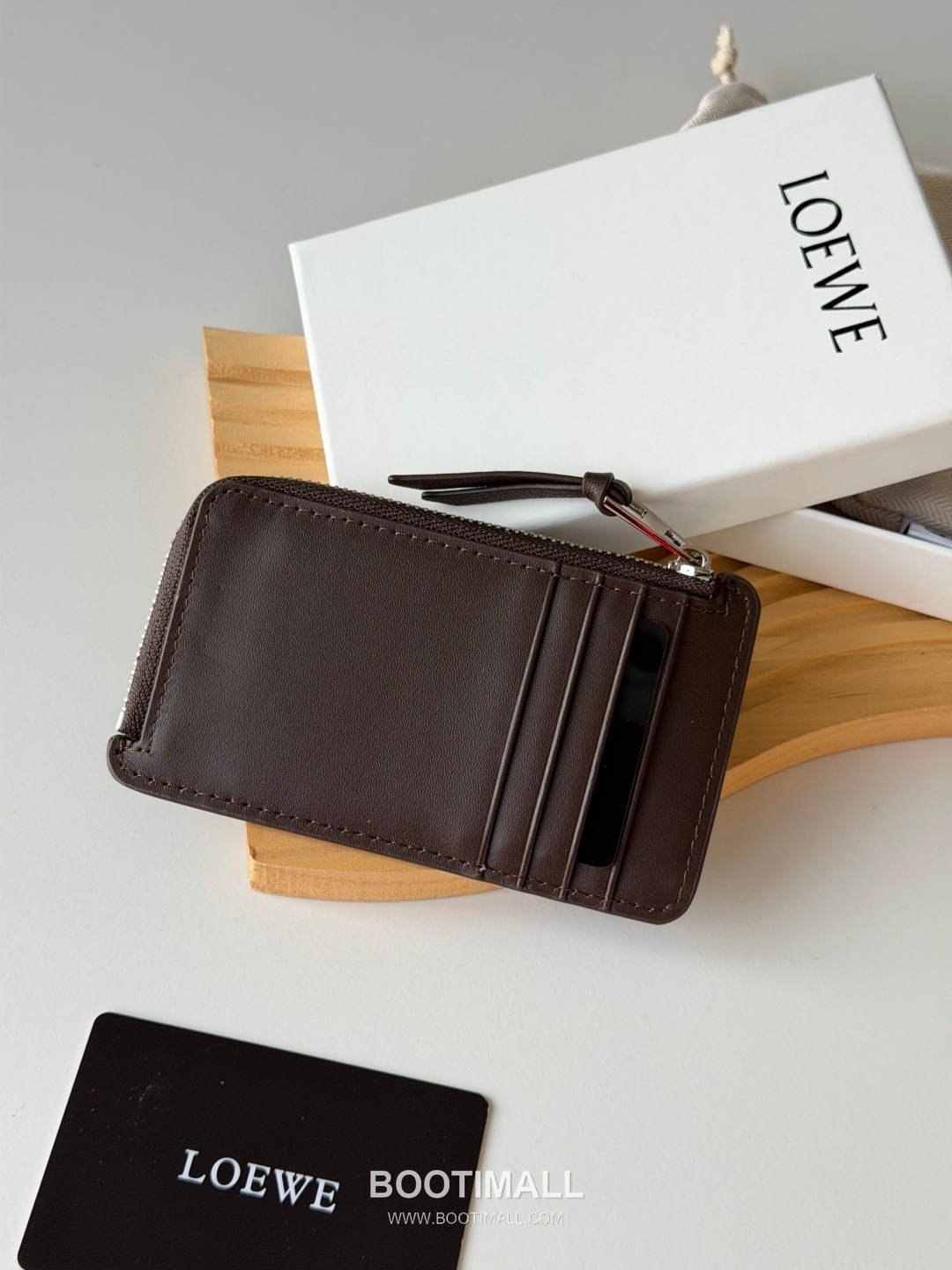 Loewe Seven Zip Cowhide Leather Black Coin Purse 로에베 L1148 세븐 지퍼 소가죽 블랙 동전지갑 12.5cm 3