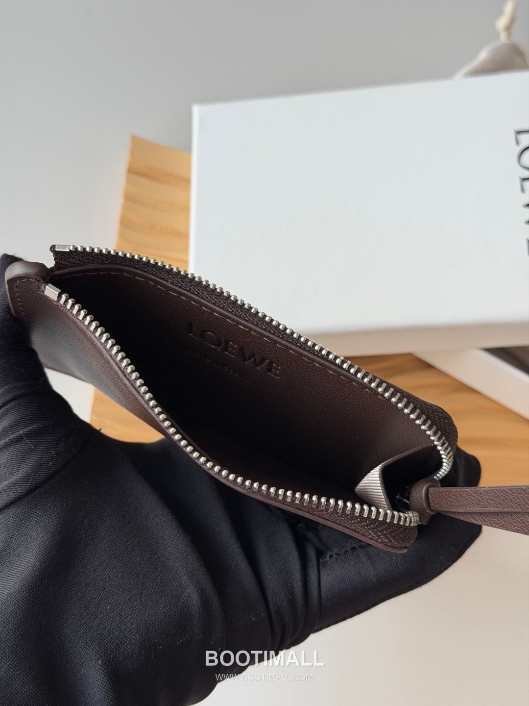 Loewe Seven Zip Cowhide Leather Black Coin Purse 로에베 L1148 세븐 지퍼 소가죽 블랙 동전지갑 12.5cm 6