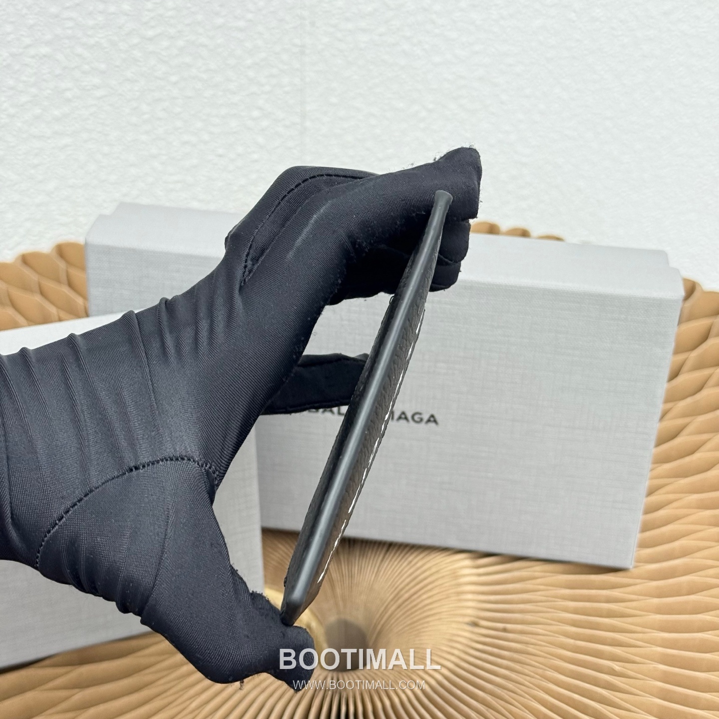 Balenciaga Cash Logo Print Grained Calfskin Card Holder 발렌시아가 캐시 로고 프린트 그레인드 카프스킨 카드홀더 10cm 9