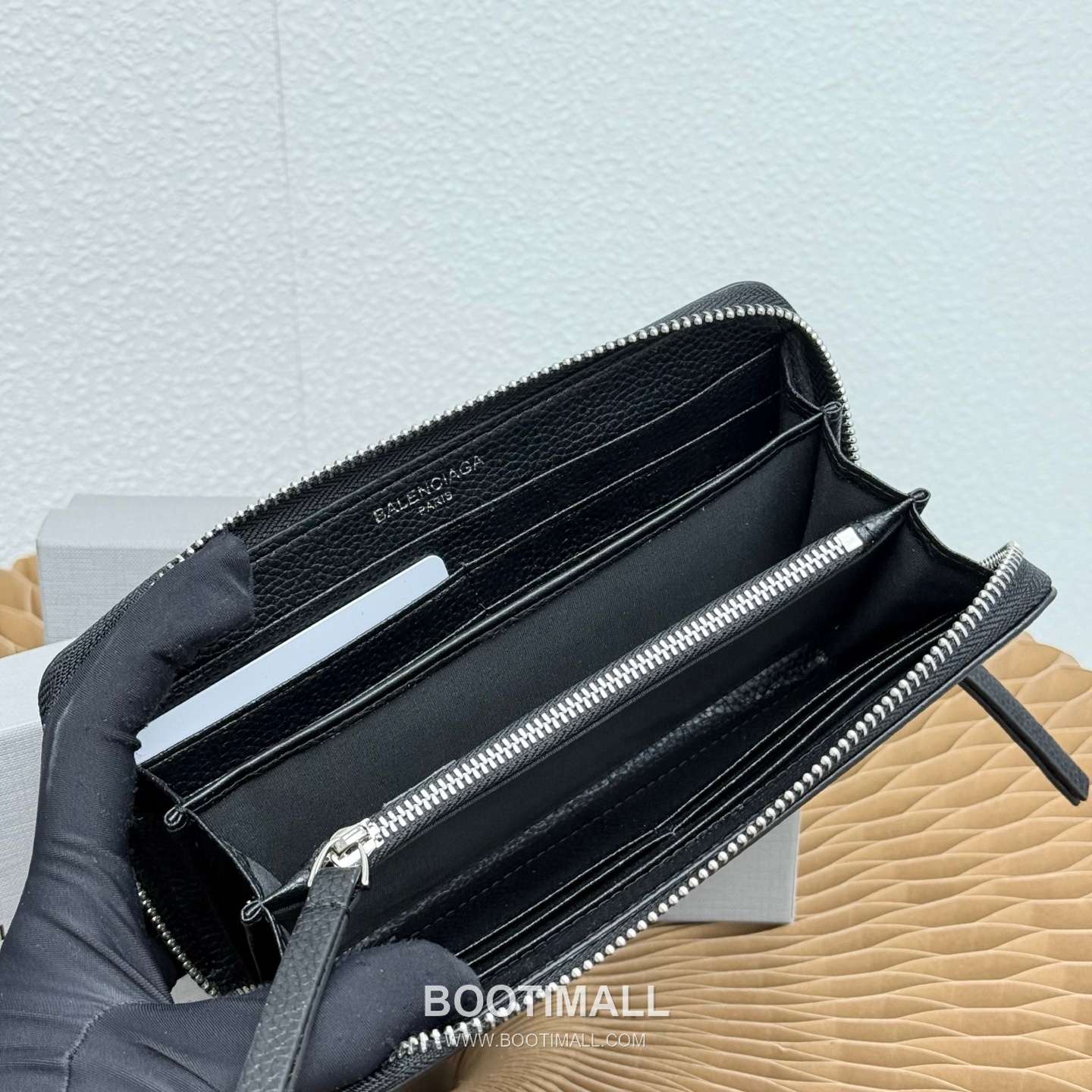 Balenciaga Cash Continental Grained Calfskin Black Long Wallet 발렌시아가 캐시 컨티넨탈 그레인드 카프스킨 블랙 장지갑 19cm 5