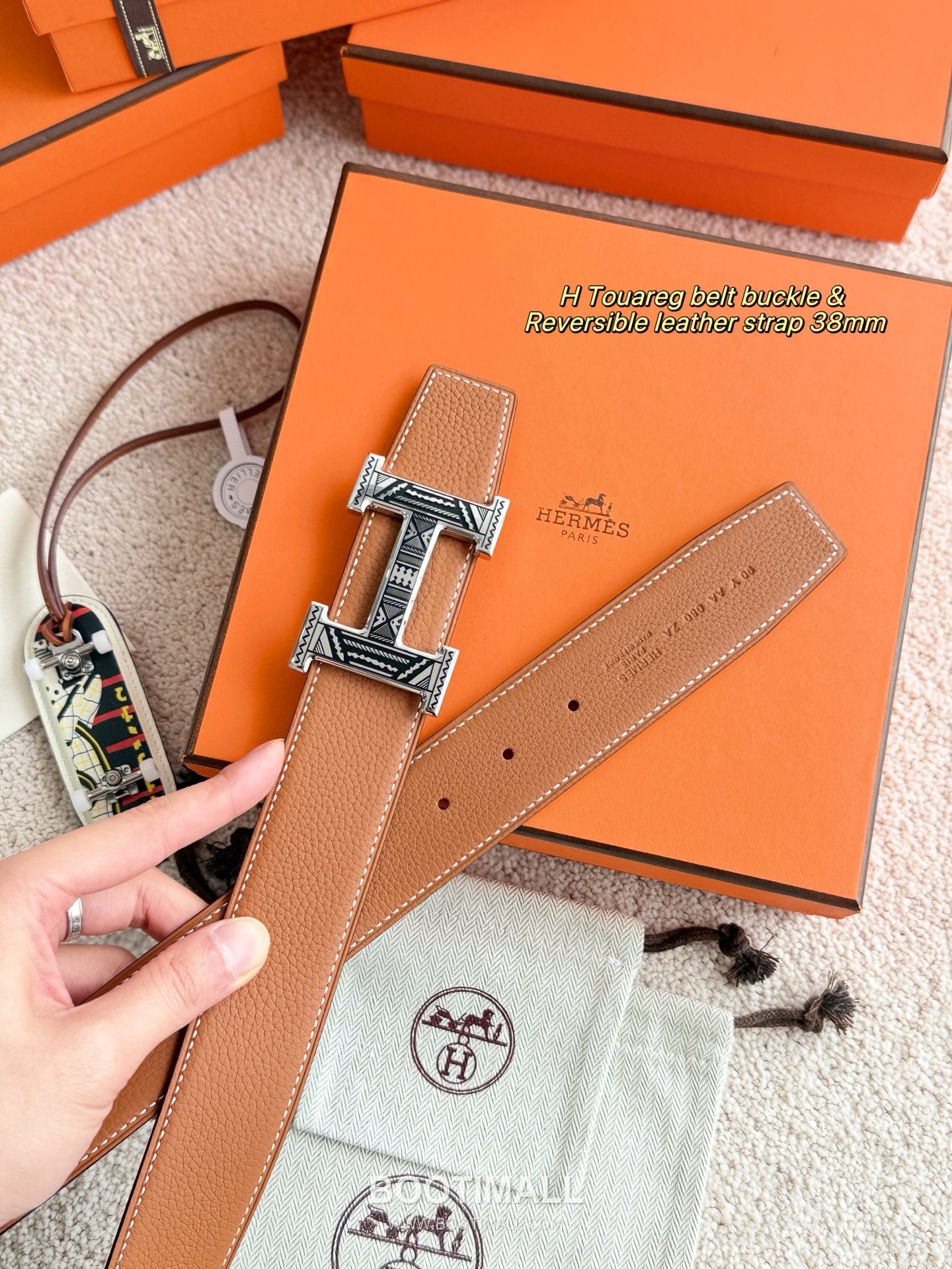 Hermès H Touareg Togo Calfskin Belt 에르메스 H 투아레그 토고 카프스킨 벨트 3.8cm 2