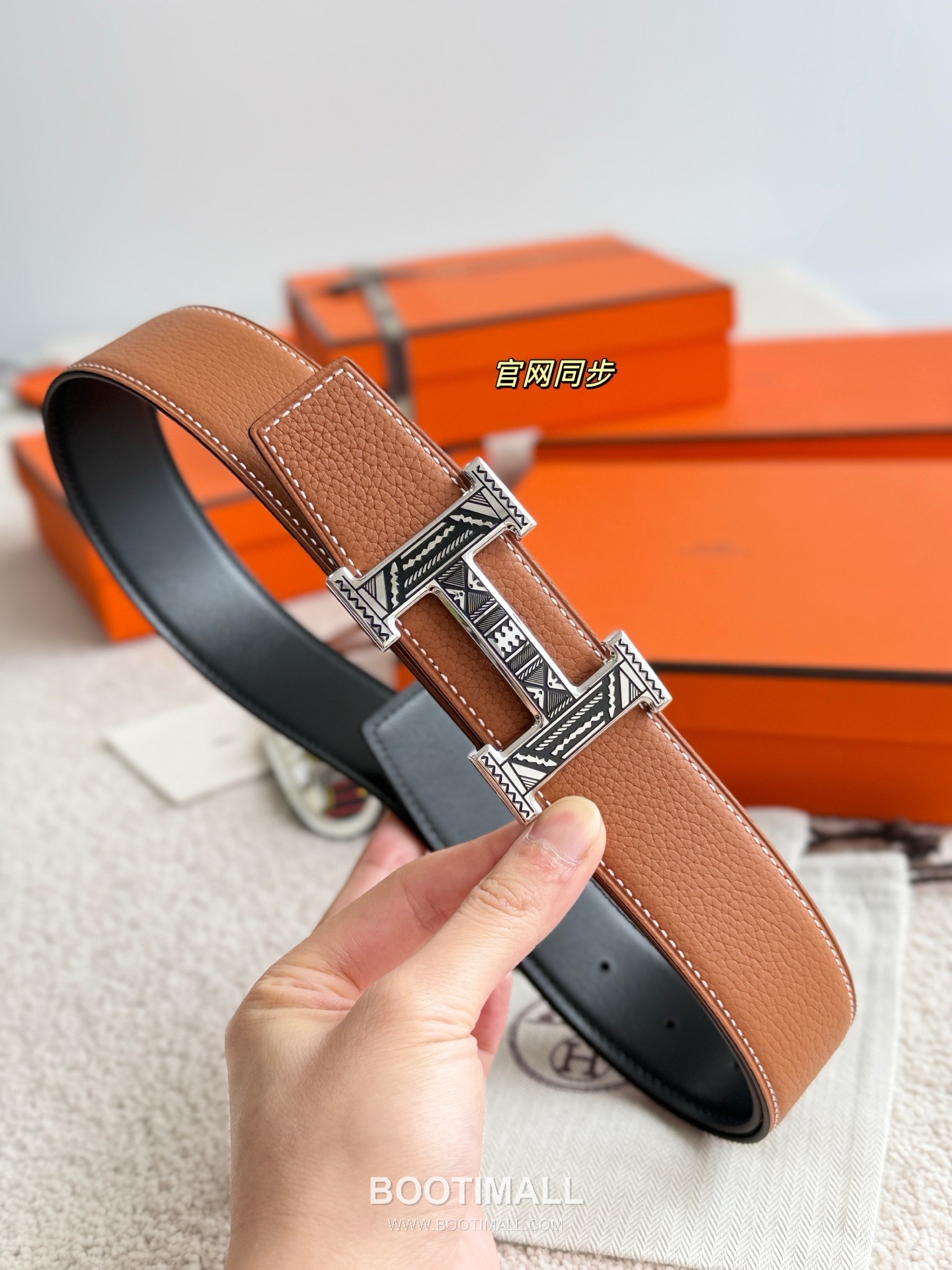 Hermès H Touareg Togo Calfskin Belt 에르메스 H 투아레그 토고 카프스킨 벨트 3.8cm 4