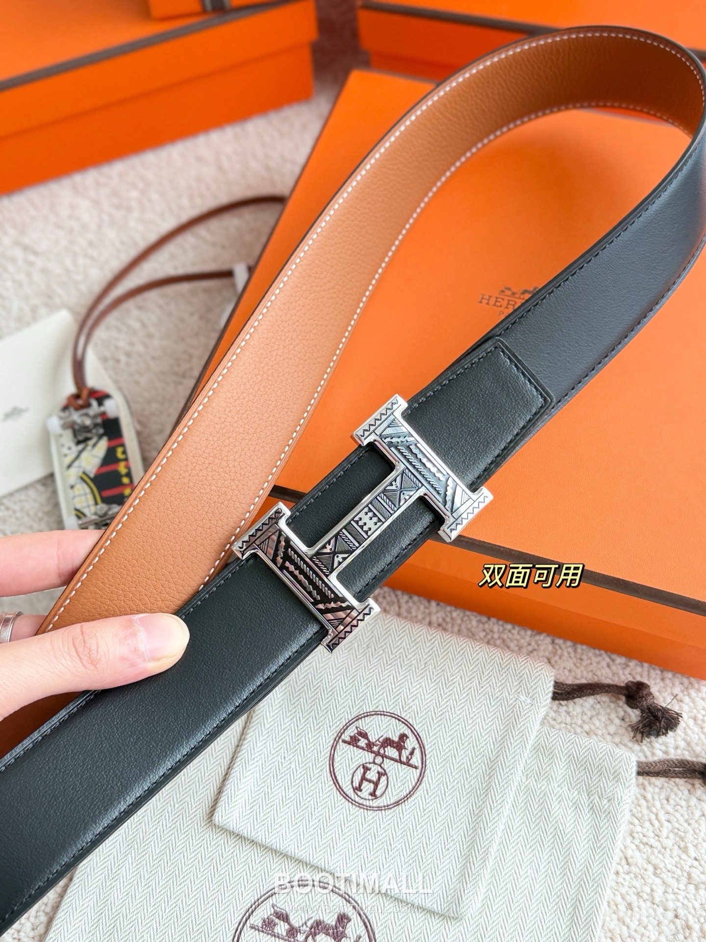 Hermès H Touareg Togo Calfskin Belt 에르메스 H 투아레그 토고 카프스킨 벨트 3.8cm 8