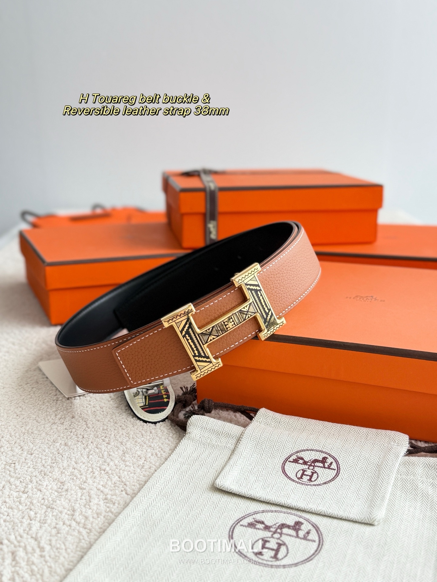 Hermès H Touareg Togo Calfskin Belt 에르메스 H 투아레그 토고 카프스킨 벨트 3.8cm 1
