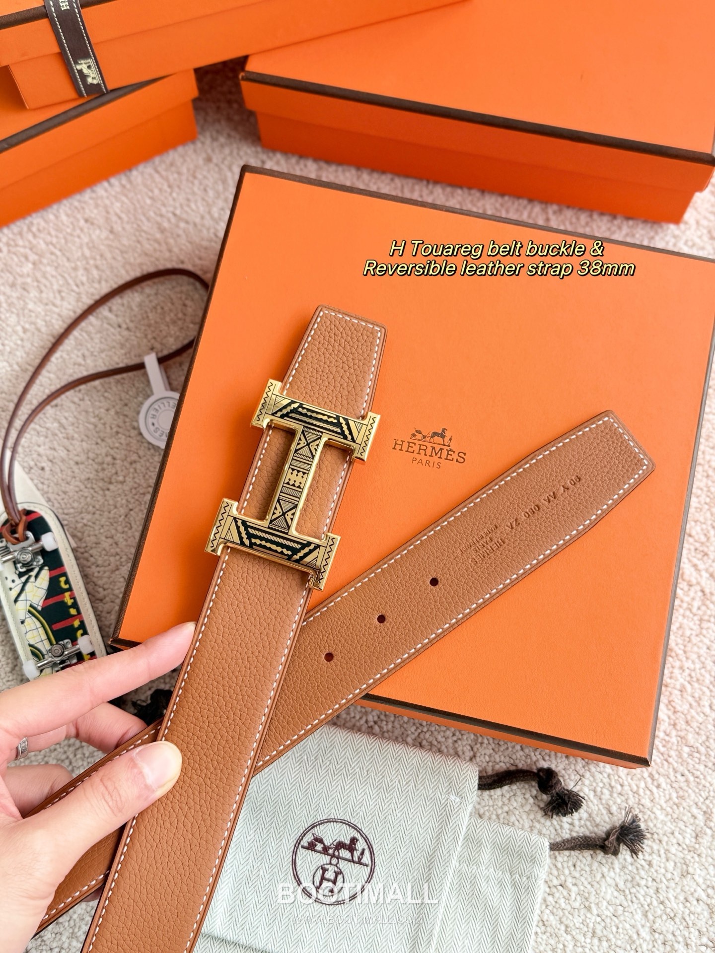 Hermès H Touareg Togo Calfskin Belt 에르메스 H 투아레그 토고 카프스킨 벨트 3.8cm 2