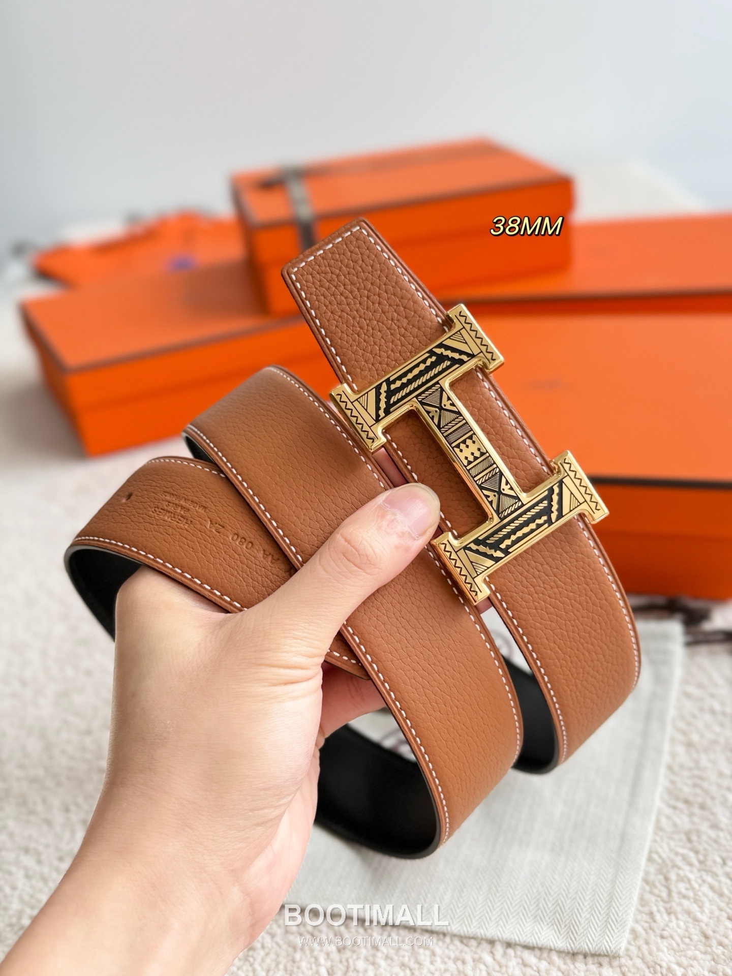 Hermès H Touareg Togo Calfskin Belt 에르메스 H 투아레그 토고 카프스킨 벨트 3.8cm 5