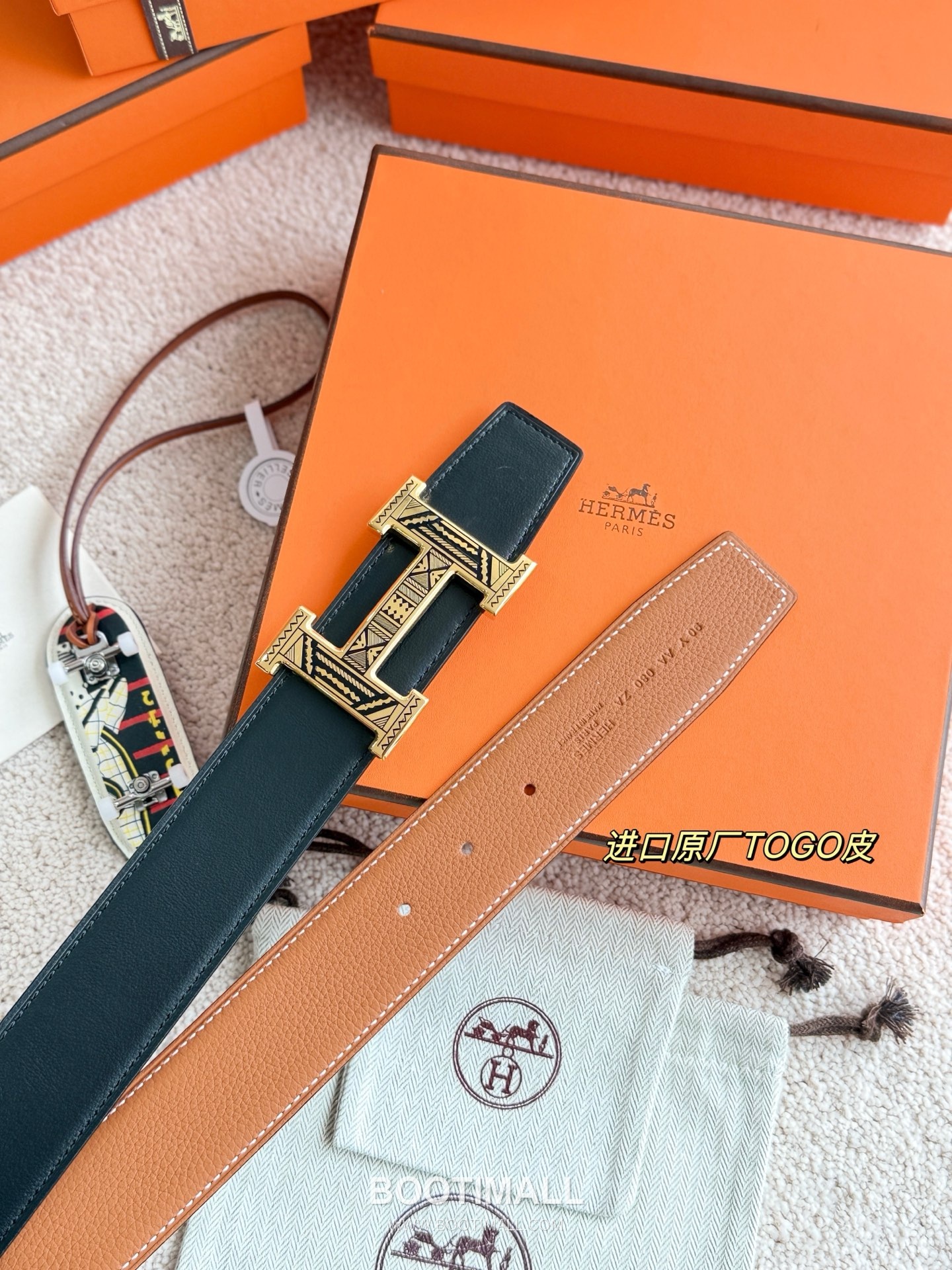 Hermès H Touareg Togo Calfskin Belt 에르메스 H 투아레그 토고 카프스킨 벨트 3.8cm 7