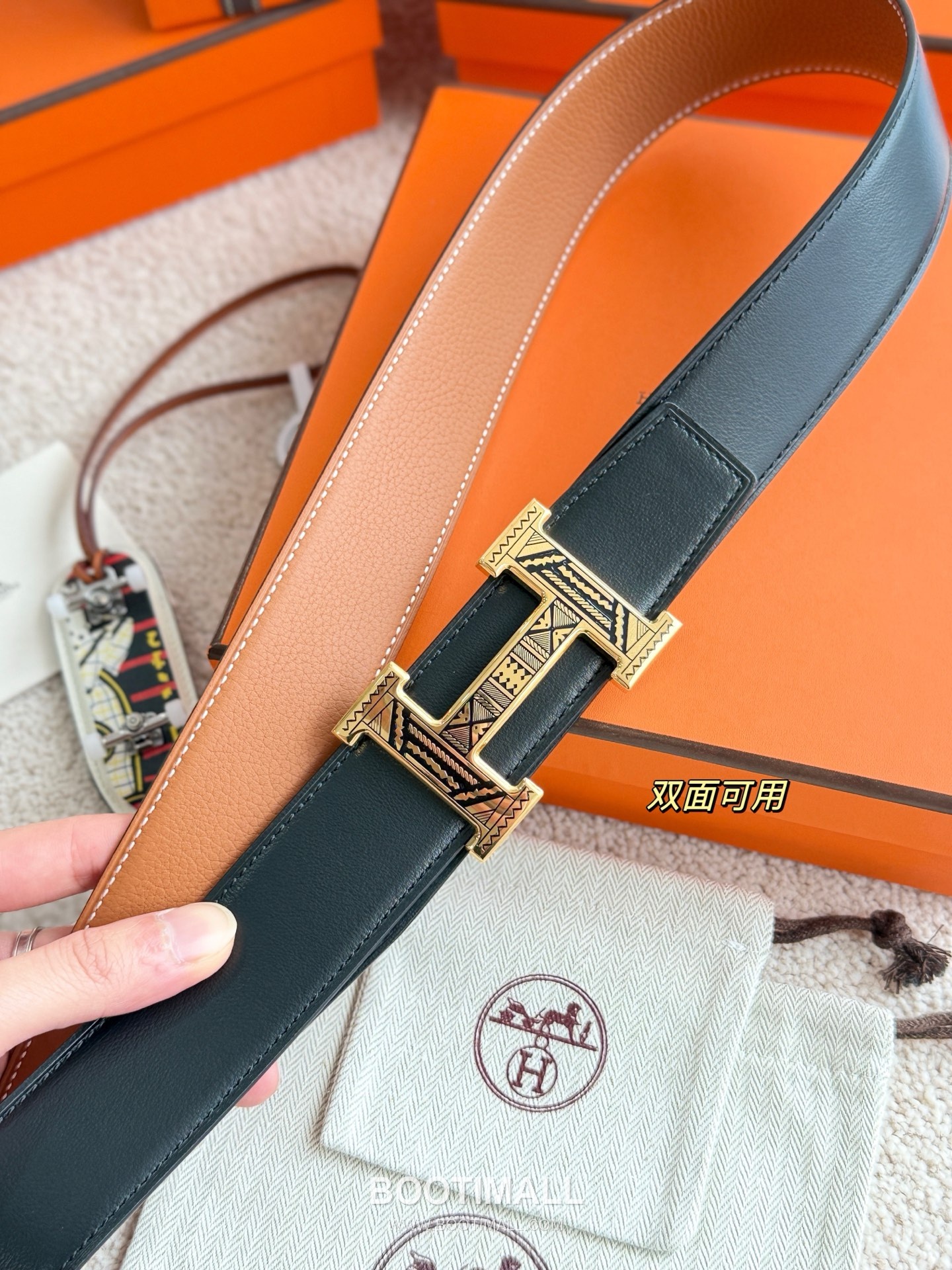 Hermès H Touareg Togo Calfskin Belt 에르메스 H 투아레그 토고 카프스킨 벨트 3.8cm 8