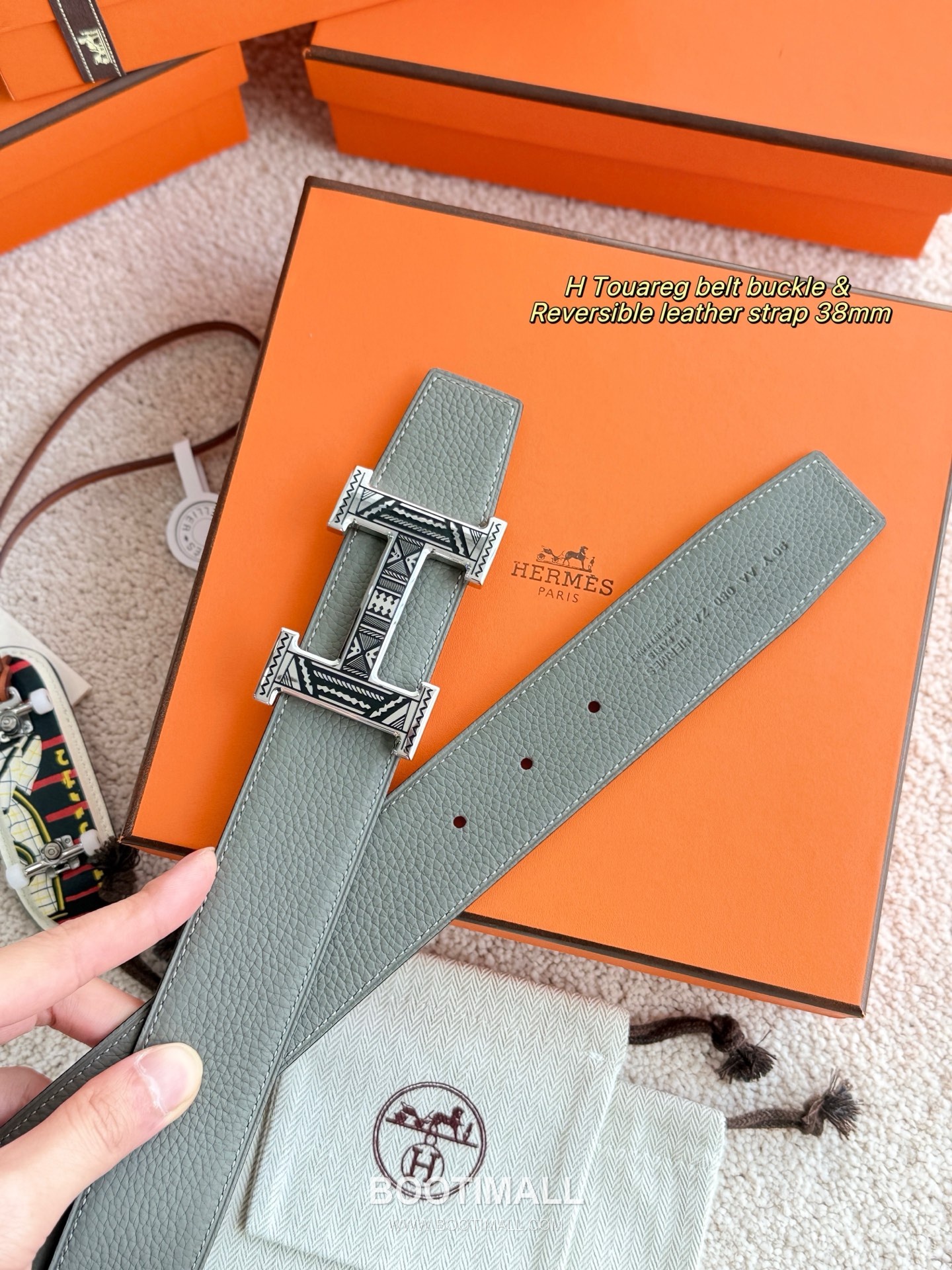 Hermès H Touareg Togo Calfskin Belt 에르메스 H 투아레그 토고 카프스킨 벨트 3.8cm 2