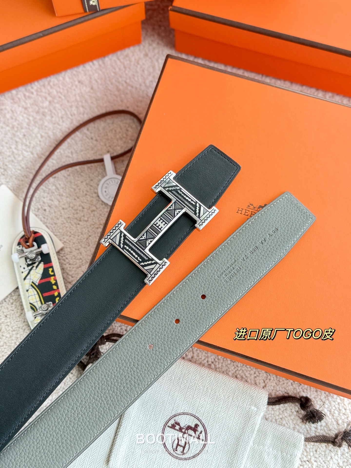 Hermès H Touareg Togo Calfskin Belt 에르메스 H 투아레그 토고 카프스킨 벨트 3.8cm 7