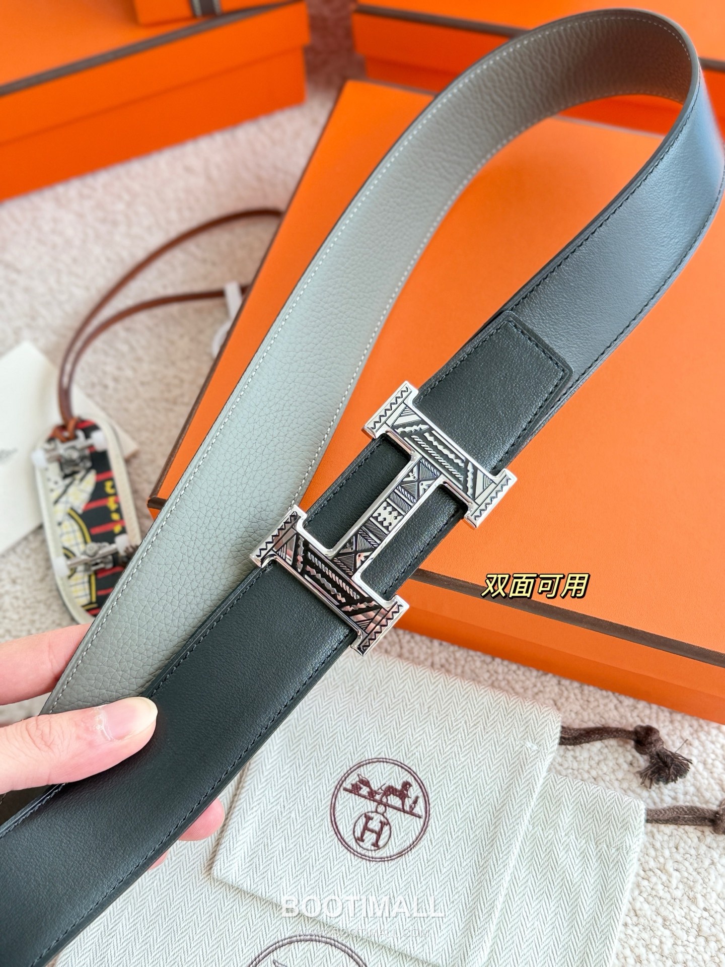 Hermès H Touareg Togo Calfskin Belt 에르메스 H 투아레그 토고 카프스킨 벨트 3.8cm 8