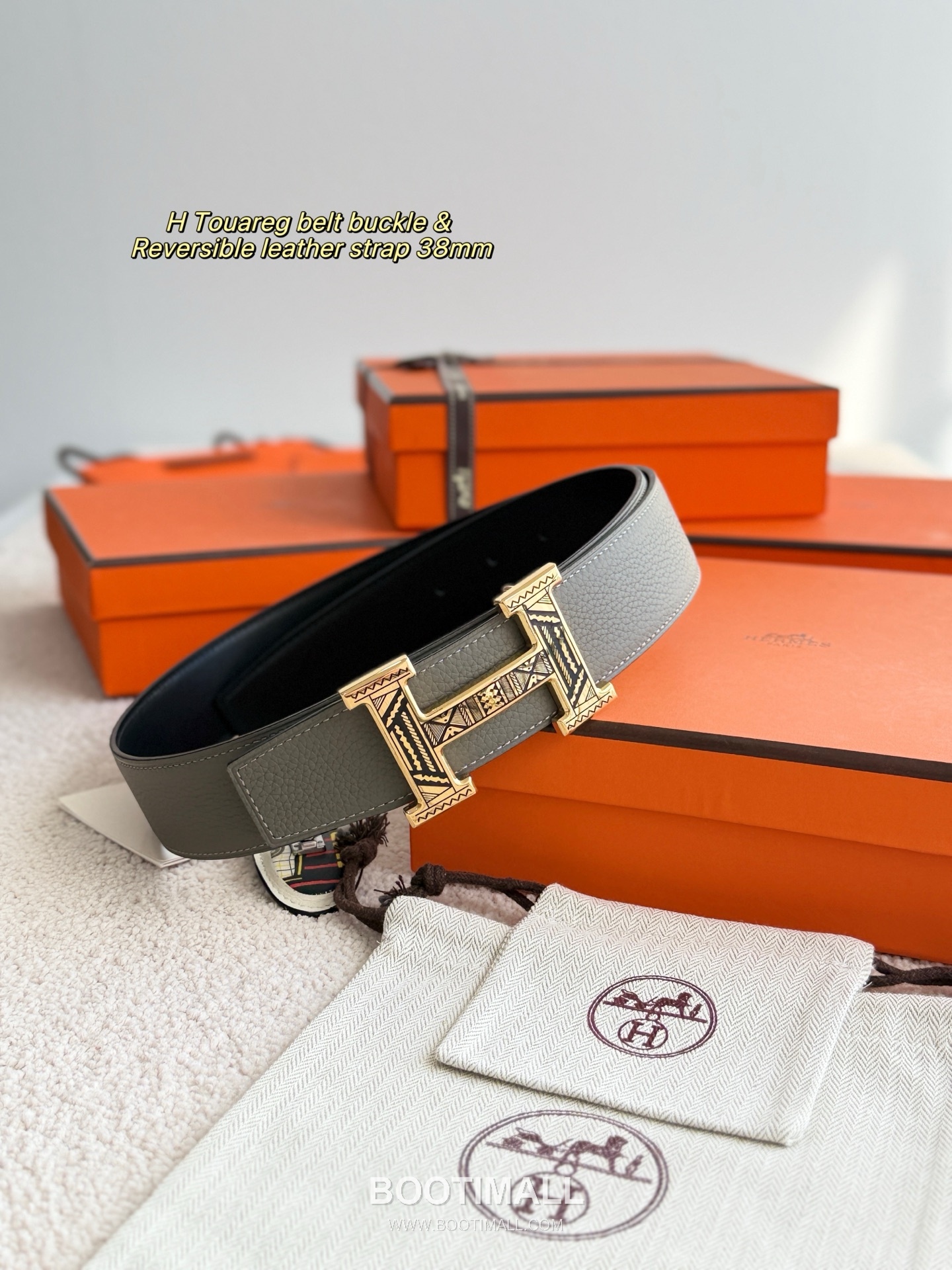 Hermès H Touareg Togo Calfskin Belt 에르메스 H 투아레그 토고 카프스킨 벨트 3.8cm 1