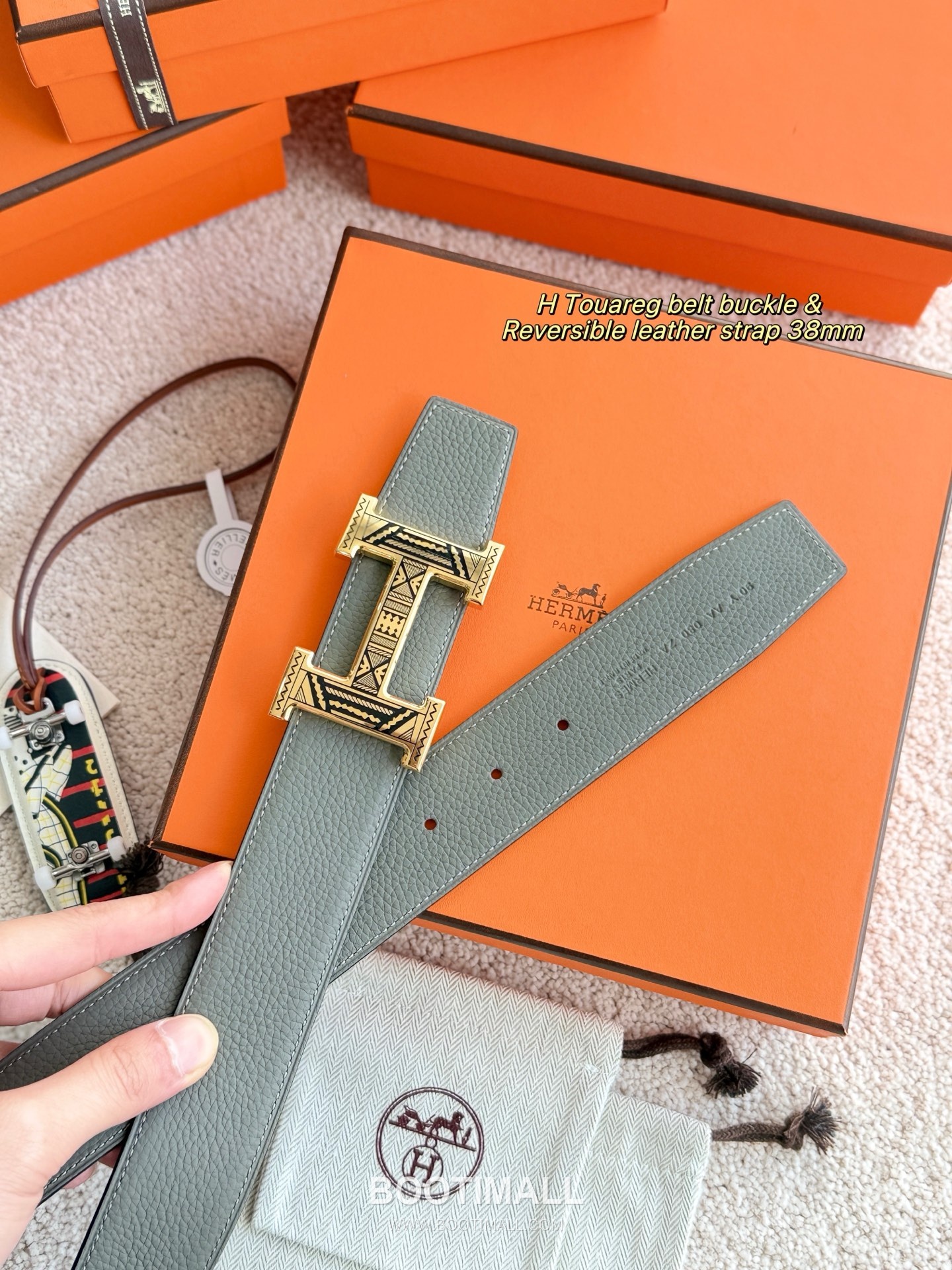 Hermès H Touareg Togo Calfskin Belt 에르메스 H 투아레그 토고 카프스킨 벨트 3.8cm 2