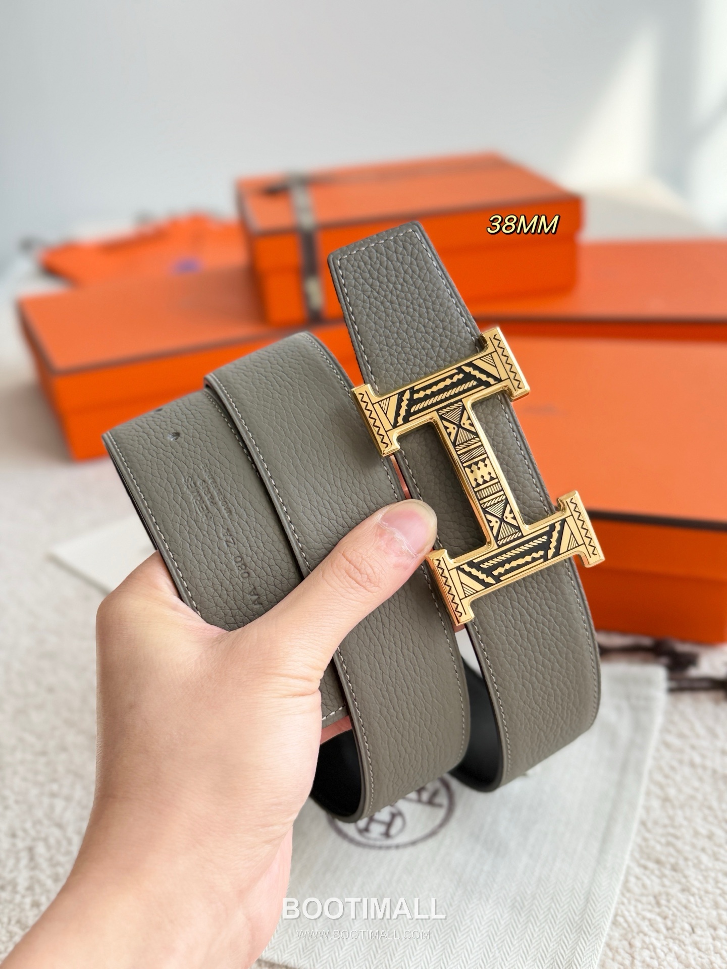 Hermès H Touareg Togo Calfskin Belt 에르메스 H 투아레그 토고 카프스킨 벨트 3.8cm 5