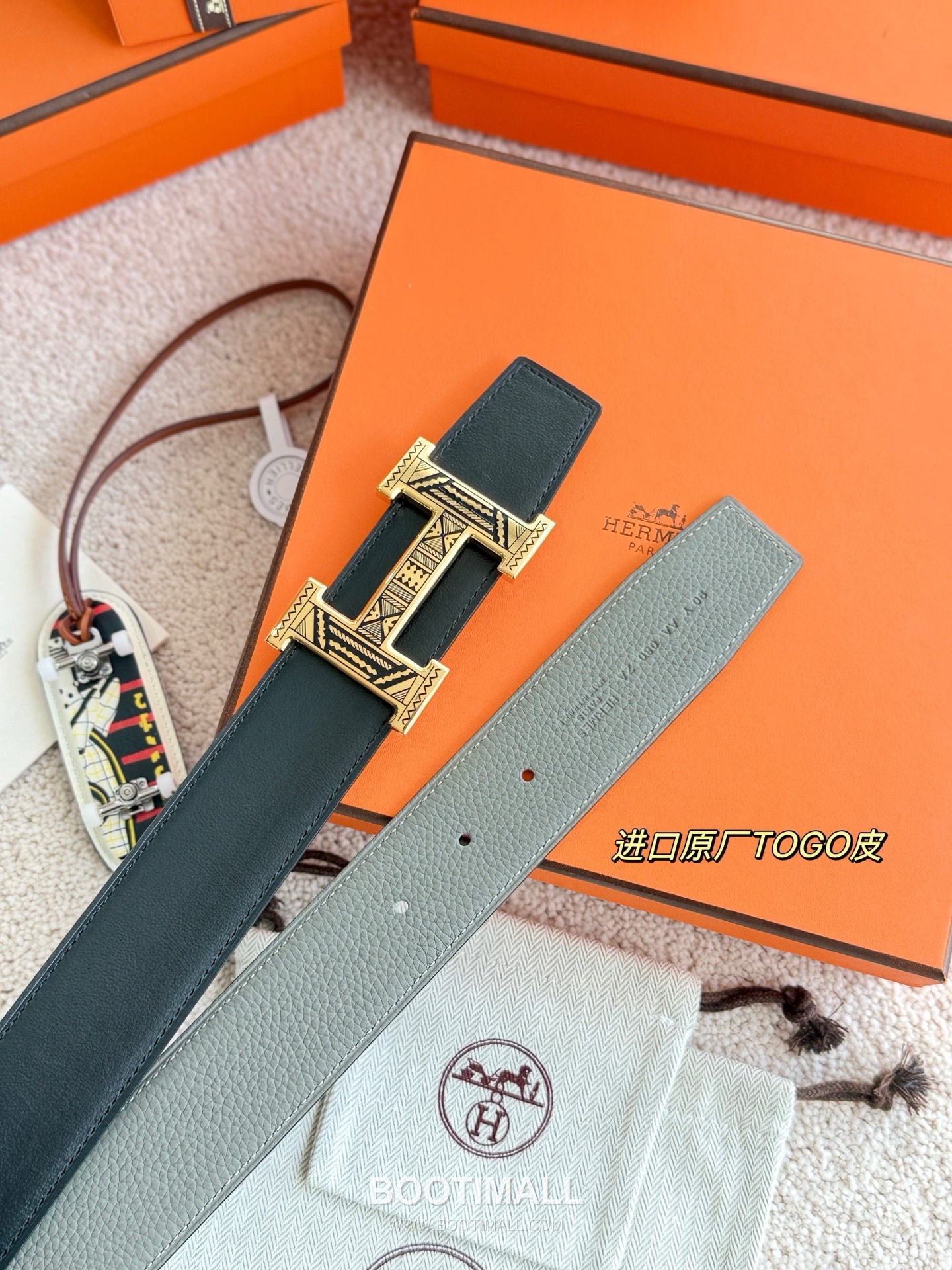Hermès H Touareg Togo Calfskin Belt 에르메스 H 투아레그 토고 카프스킨 벨트 3.8cm 7