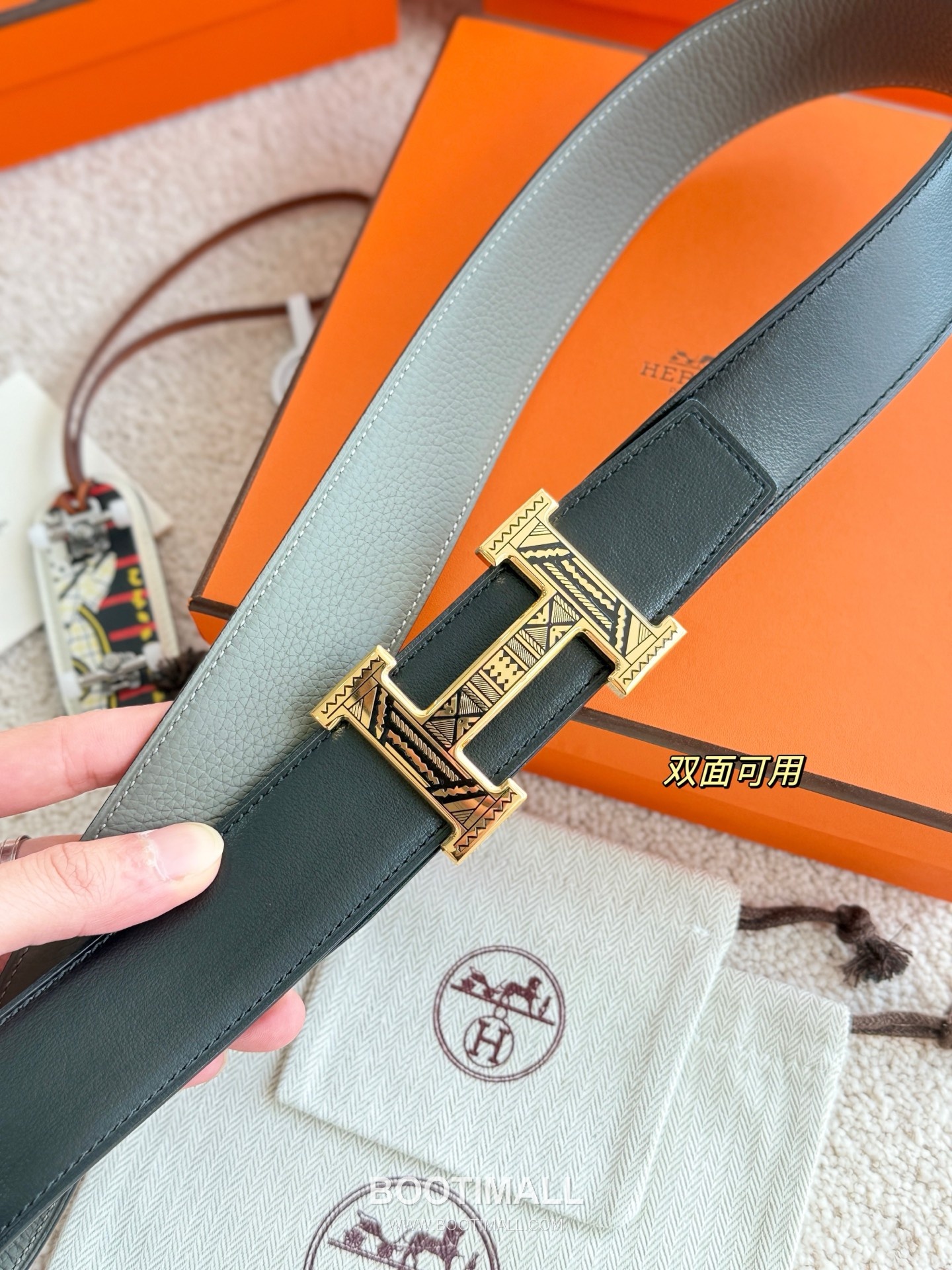 Hermès H Touareg Togo Calfskin Belt 에르메스 H 투아레그 토고 카프스킨 벨트 3.8cm 8